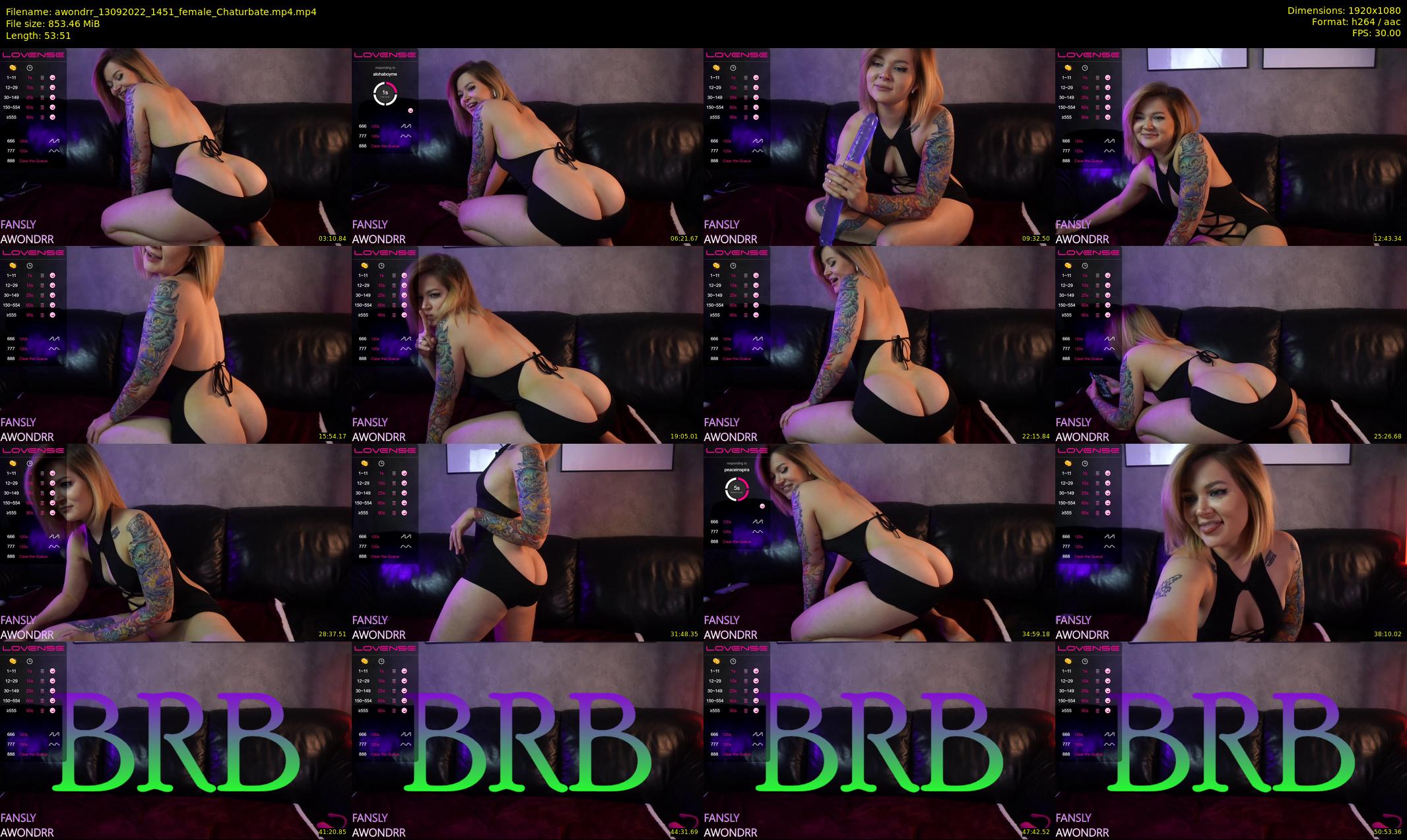 awondrr — 54 minute Chaturbate female cam show recording, 1080p, Sep 13, 2022
