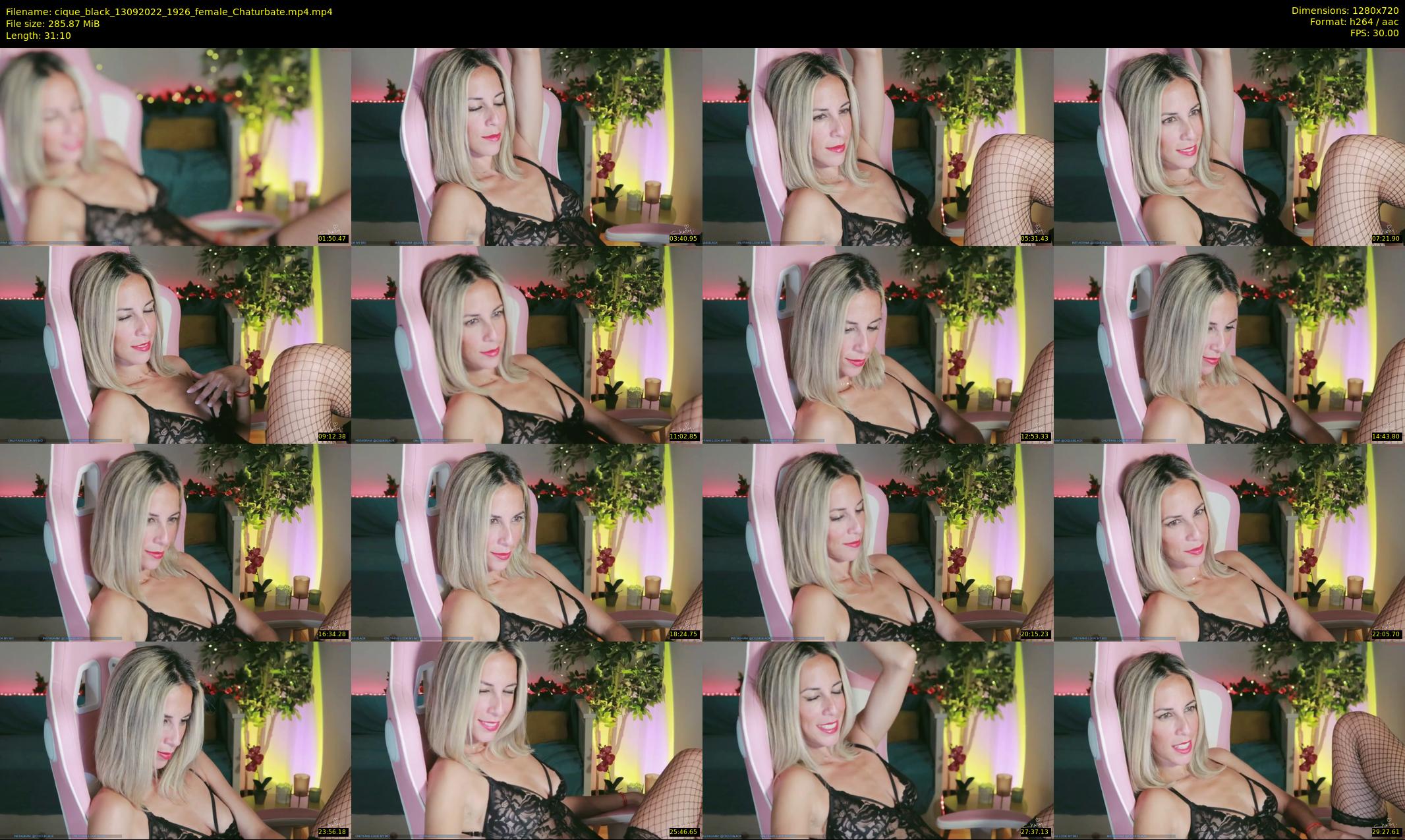 cique_black — 32 minute Chaturbate female cam show recording, 720p, Sep 13, 2022