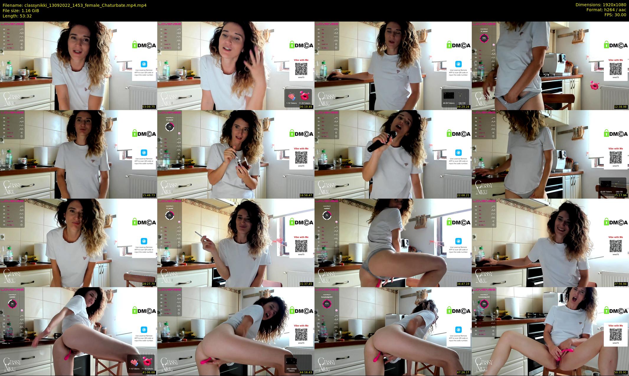 classynikki — 54 minute Chaturbate female cam show recording, 1080p, Sep 13, 2022