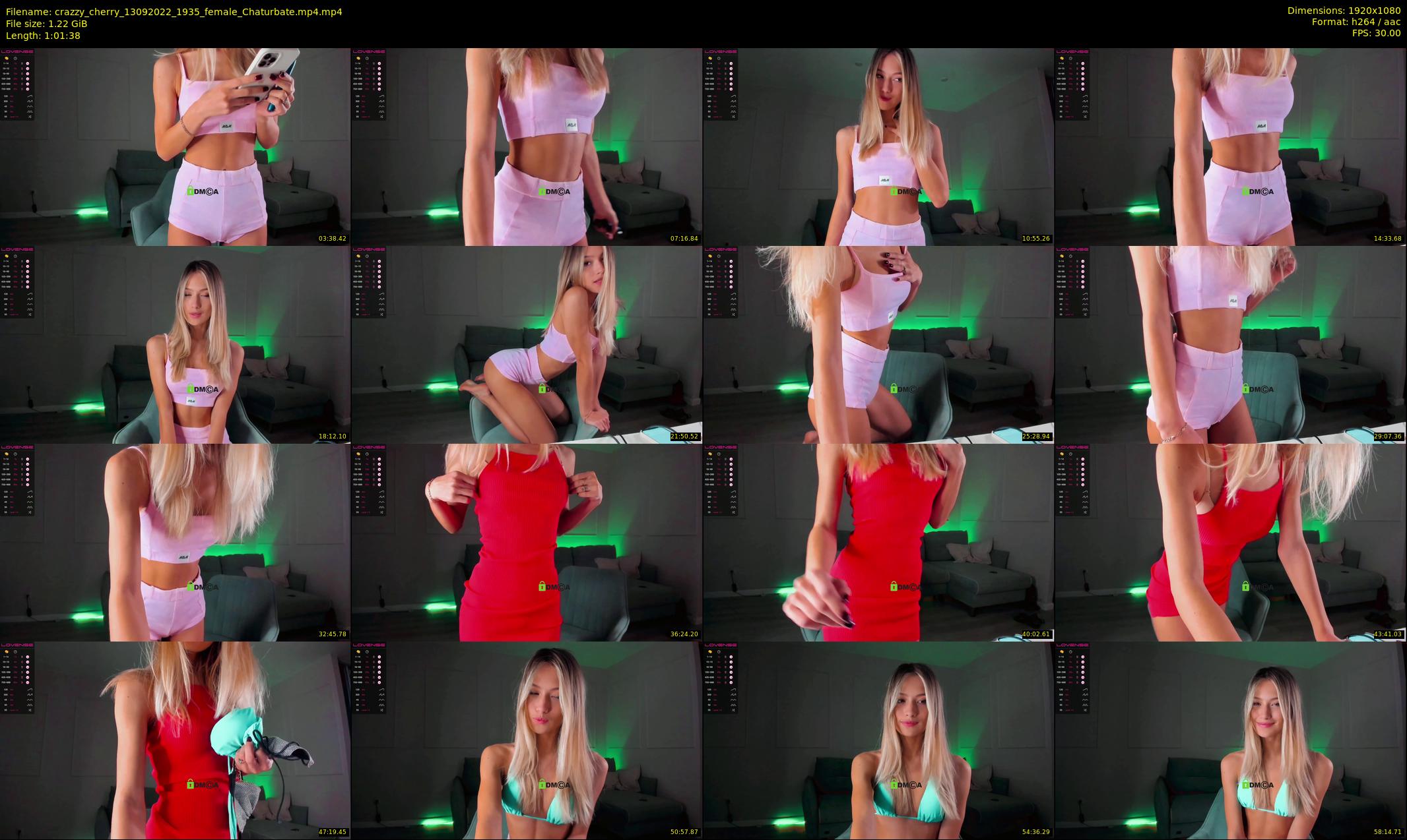 crazzy_cherry — 62 minute Chaturbate female cam show recording, 1080p, Sep 13, 2022