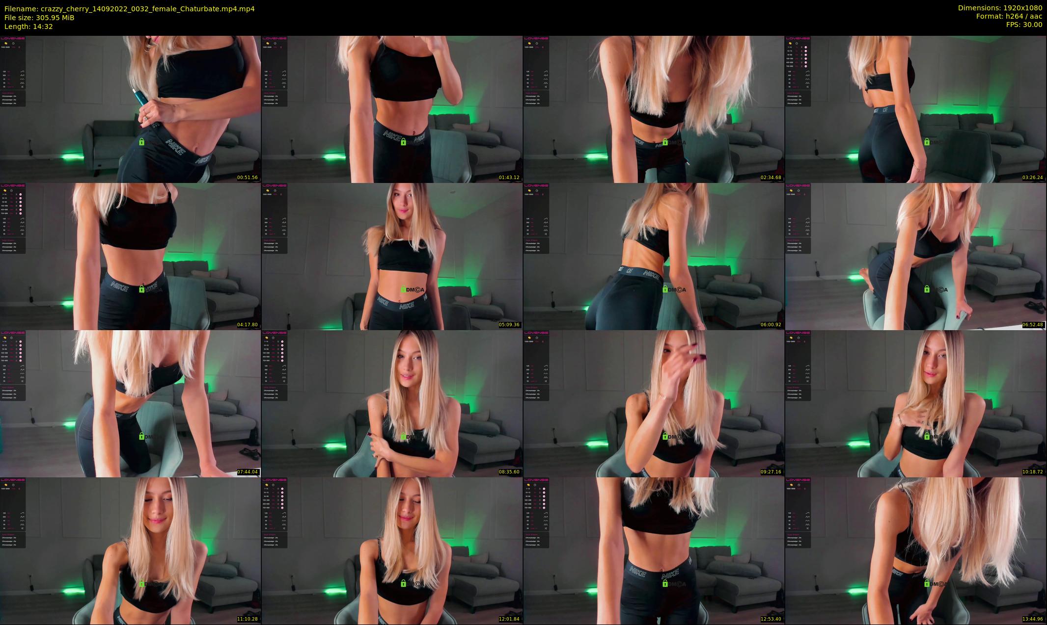 crazzy_cherry — 15 minute Chaturbate female cam show recording, 1080p, Sep 14, 2022