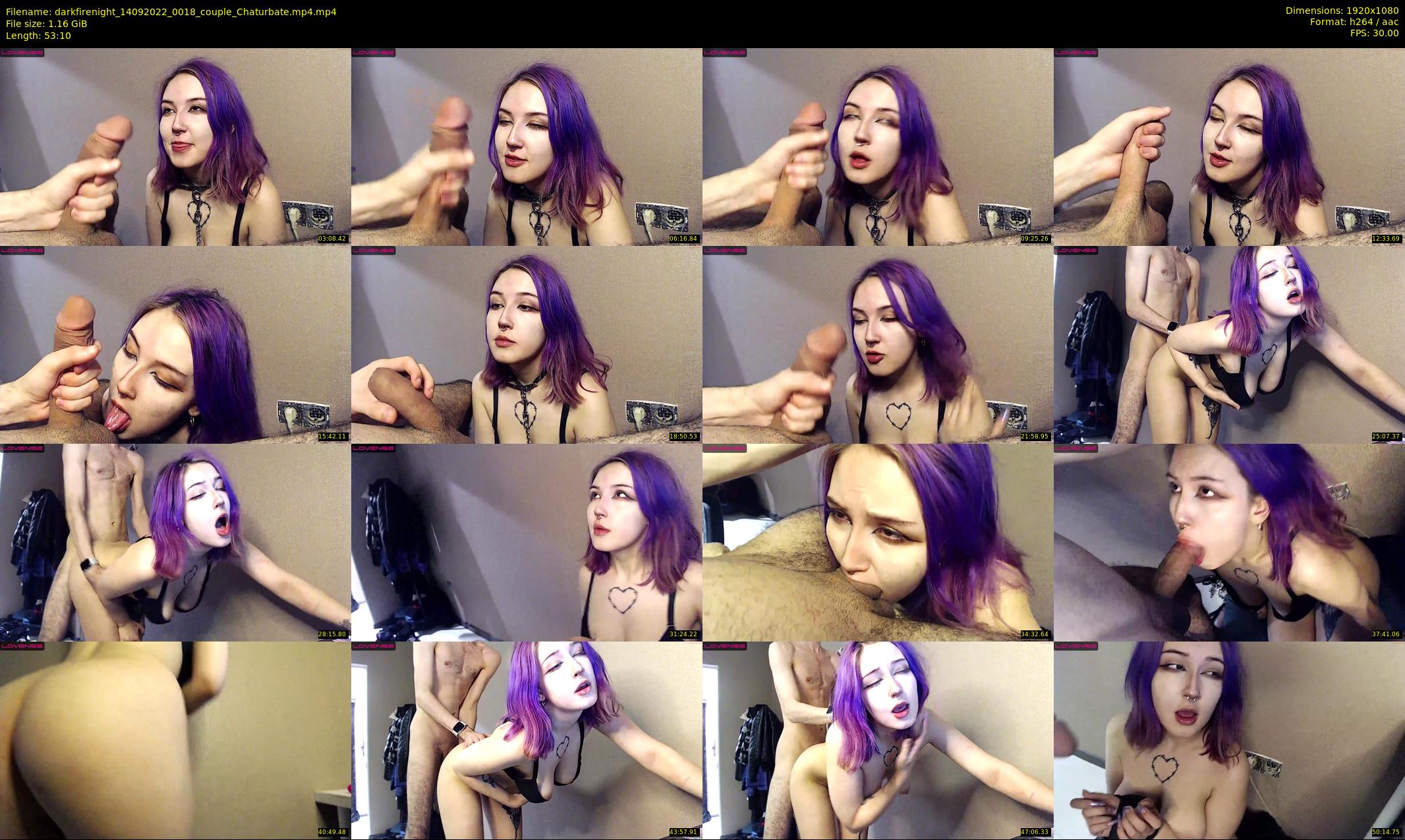 darkfirenight — 54 minute Chaturbate couple cam show recording, 1080p, Sep 14, 2022