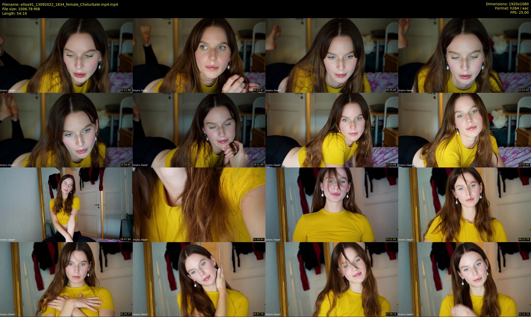 ellaa91 — 55 minute Chaturbate female cam show recording, 1080p, Sep 13, 2022