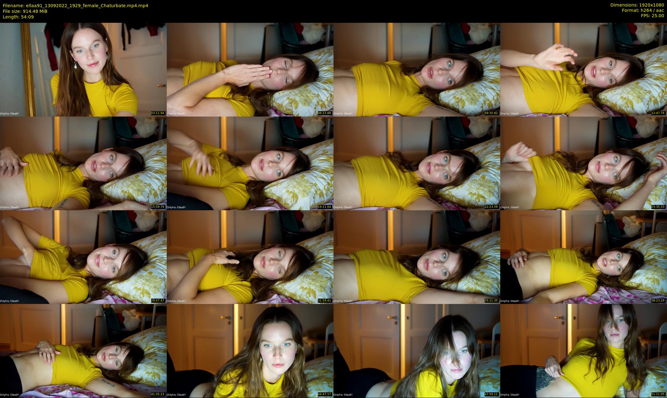 ellaa91 — 55 minute Chaturbate female cam show recording, 1080p, Sep 13, 2022