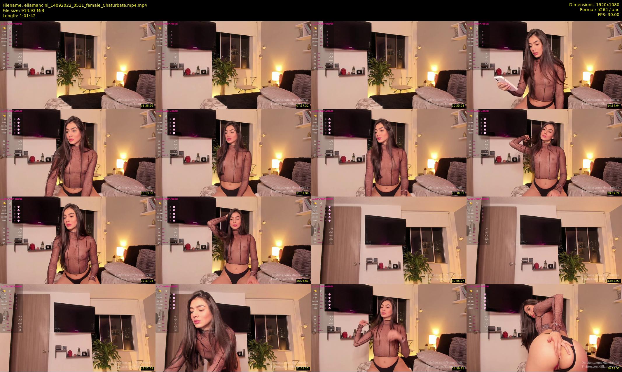 ellamancini — 62 minute Chaturbate female cam show recording, 1080p, Sep 14, 2022