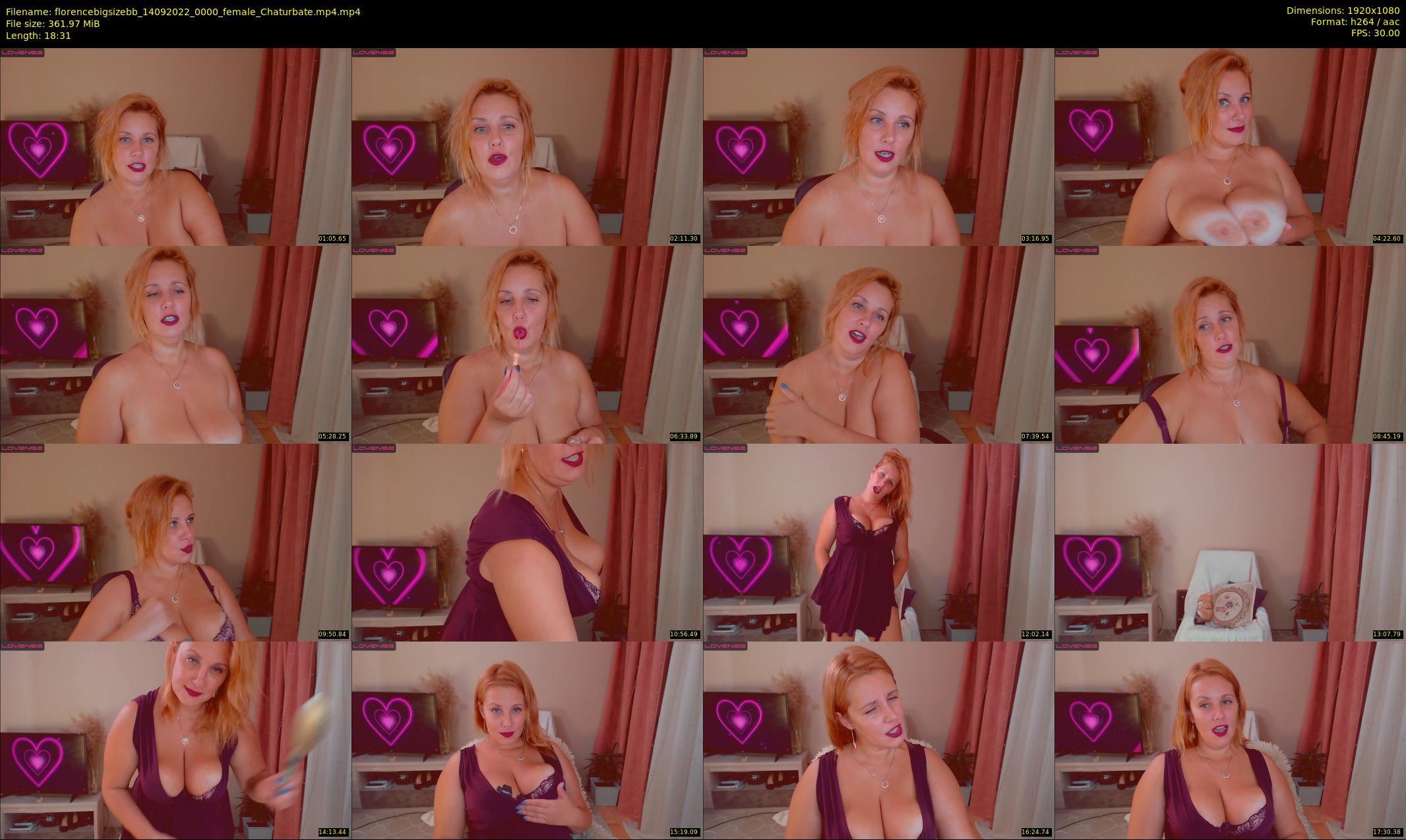 florencebigsizebb — 19 minute Chaturbate female cam show recording, 1080p, Sep 14, 2022