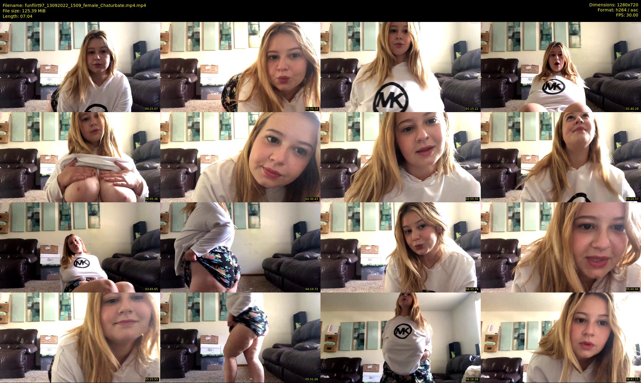 funflirt97 — 8 minute Chaturbate female cam show recording, 720p, Sep 13, 2022
