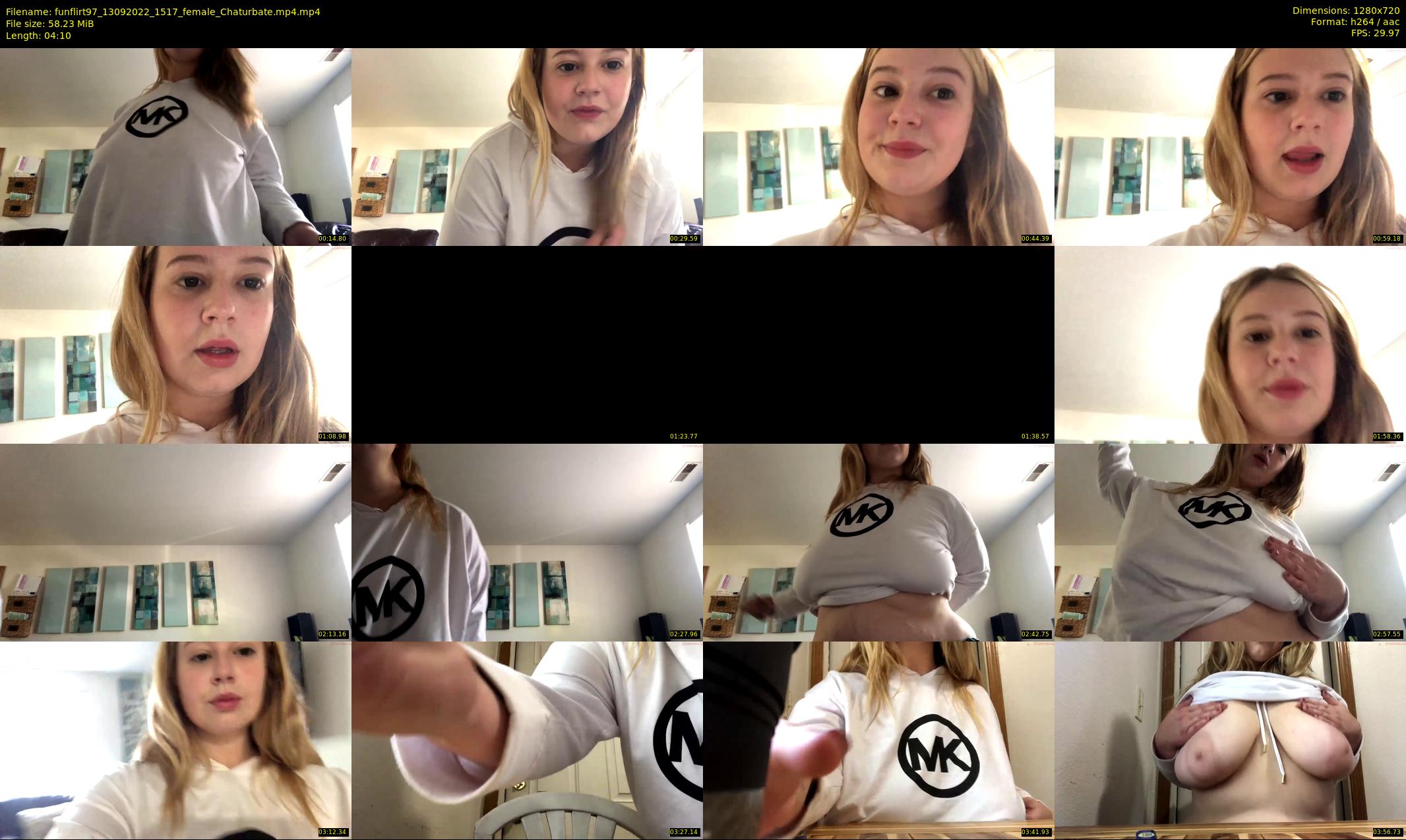 funflirt97 — 5 minute Chaturbate female cam show recording, 720p, Sep 13, 2022