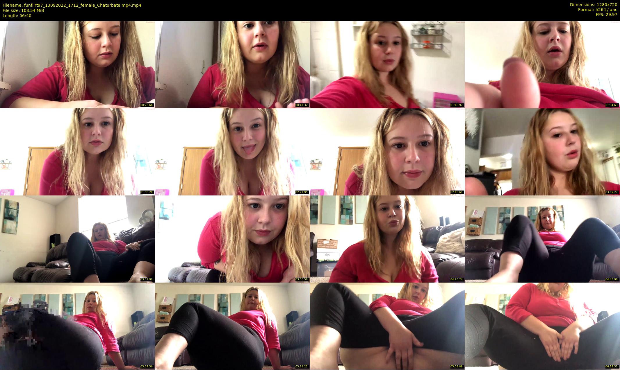 funflirt97 — 7 minute Chaturbate female cam show recording, 720p, Sep 13, 2022