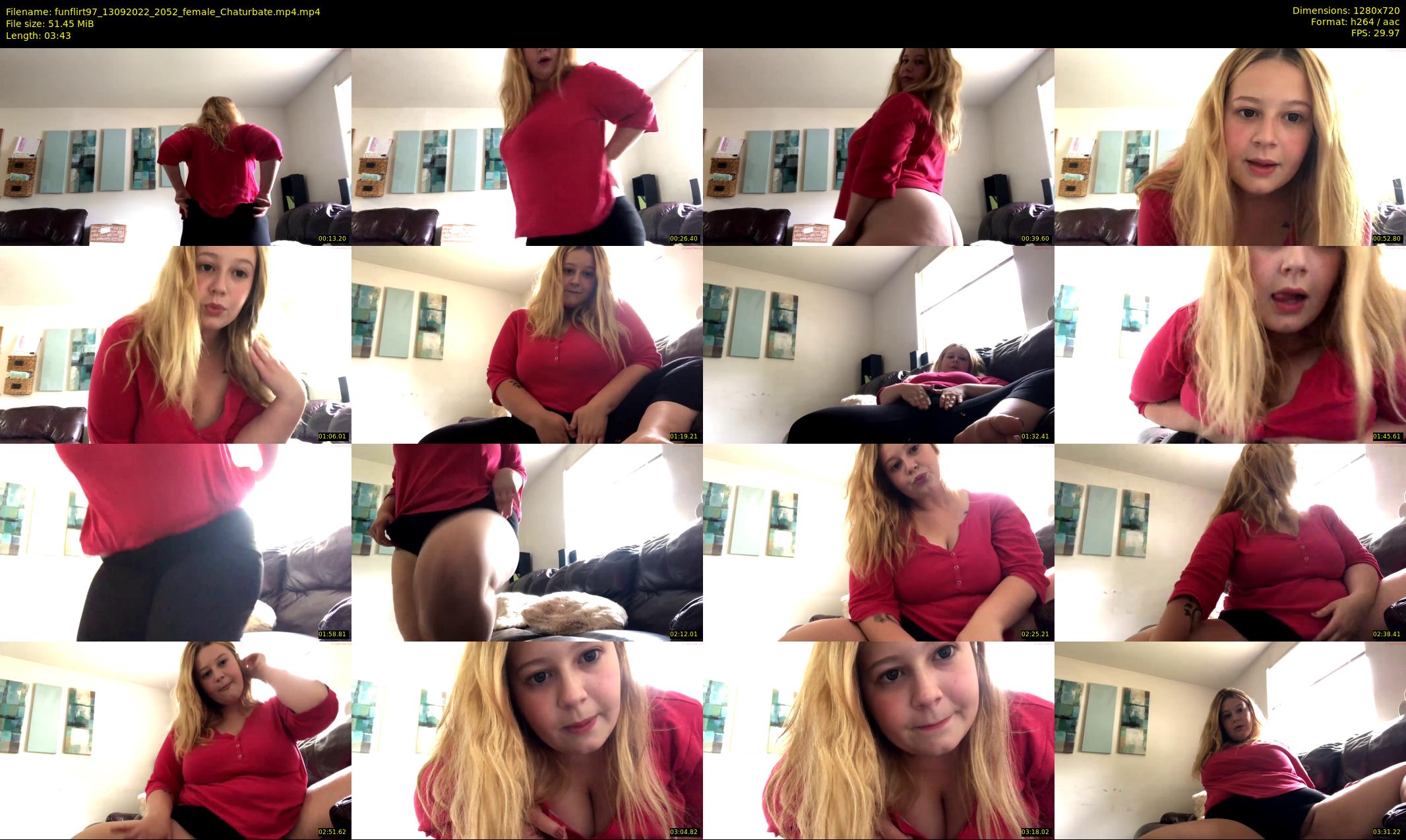 funflirt97 — 4 minute Chaturbate female cam show recording, 720p, Sep 13, 2022
