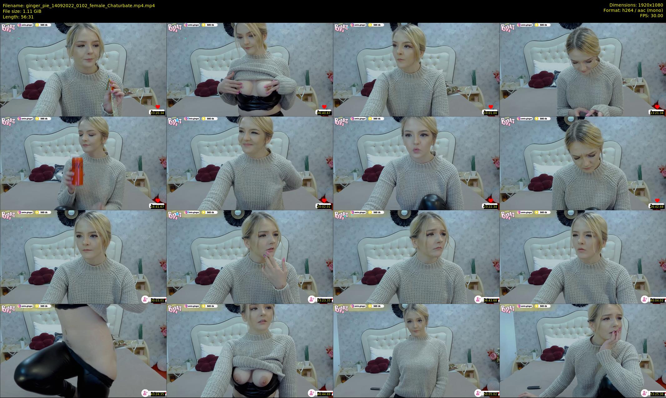 ginger_pie — 57 minute Chaturbate female cam show recording, 1080p, Sep 14, 2022