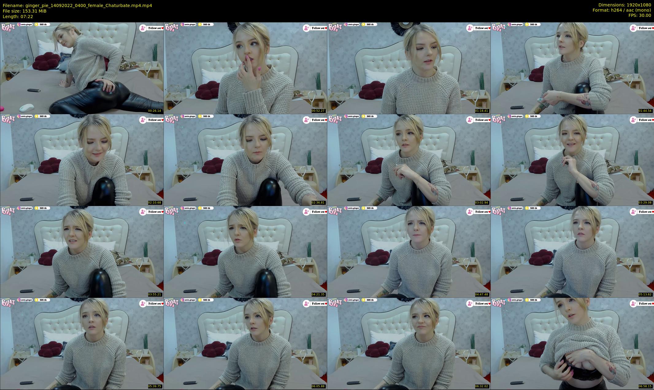 ginger_pie — 8 minute Chaturbate female cam show recording, 1080p, Sep 14, 2022