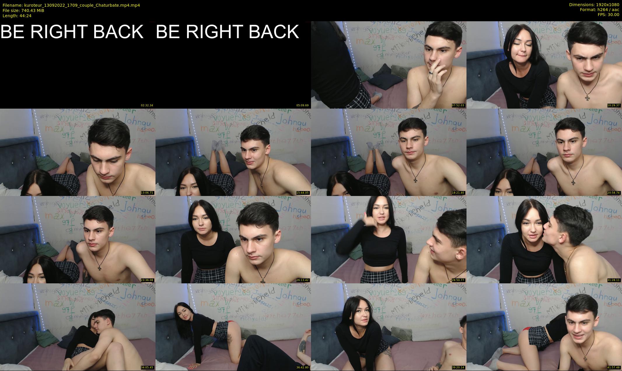 kuroteur — 45 minute Chaturbate couple cam show recording, 1080p, Sep 13, 2022