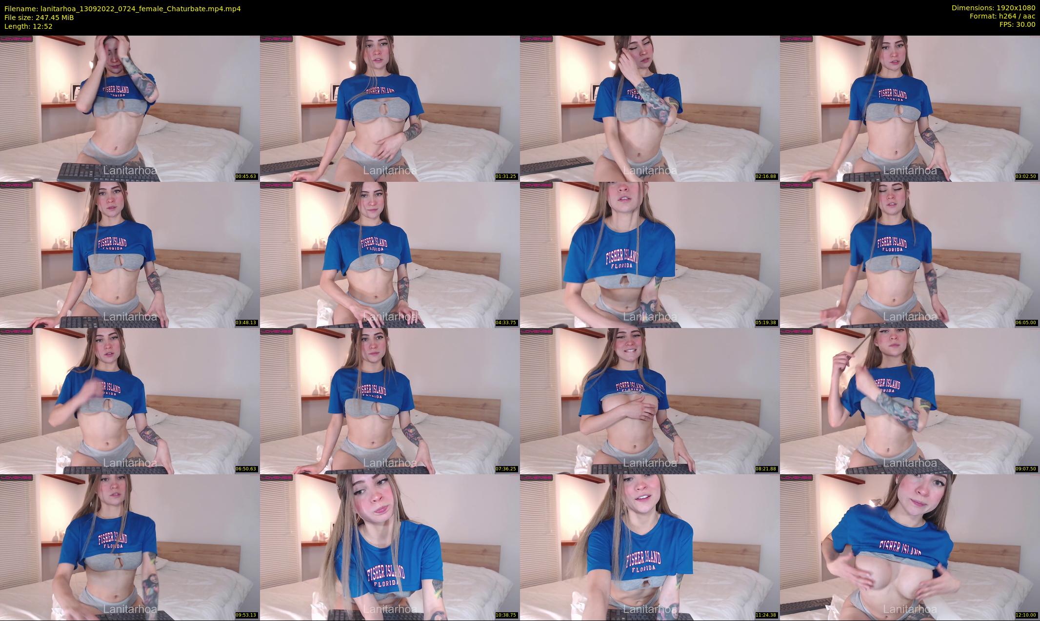 lanitarhoa — 13 minute Chaturbate female cam show recording, 1080p, Sep 13, 2022