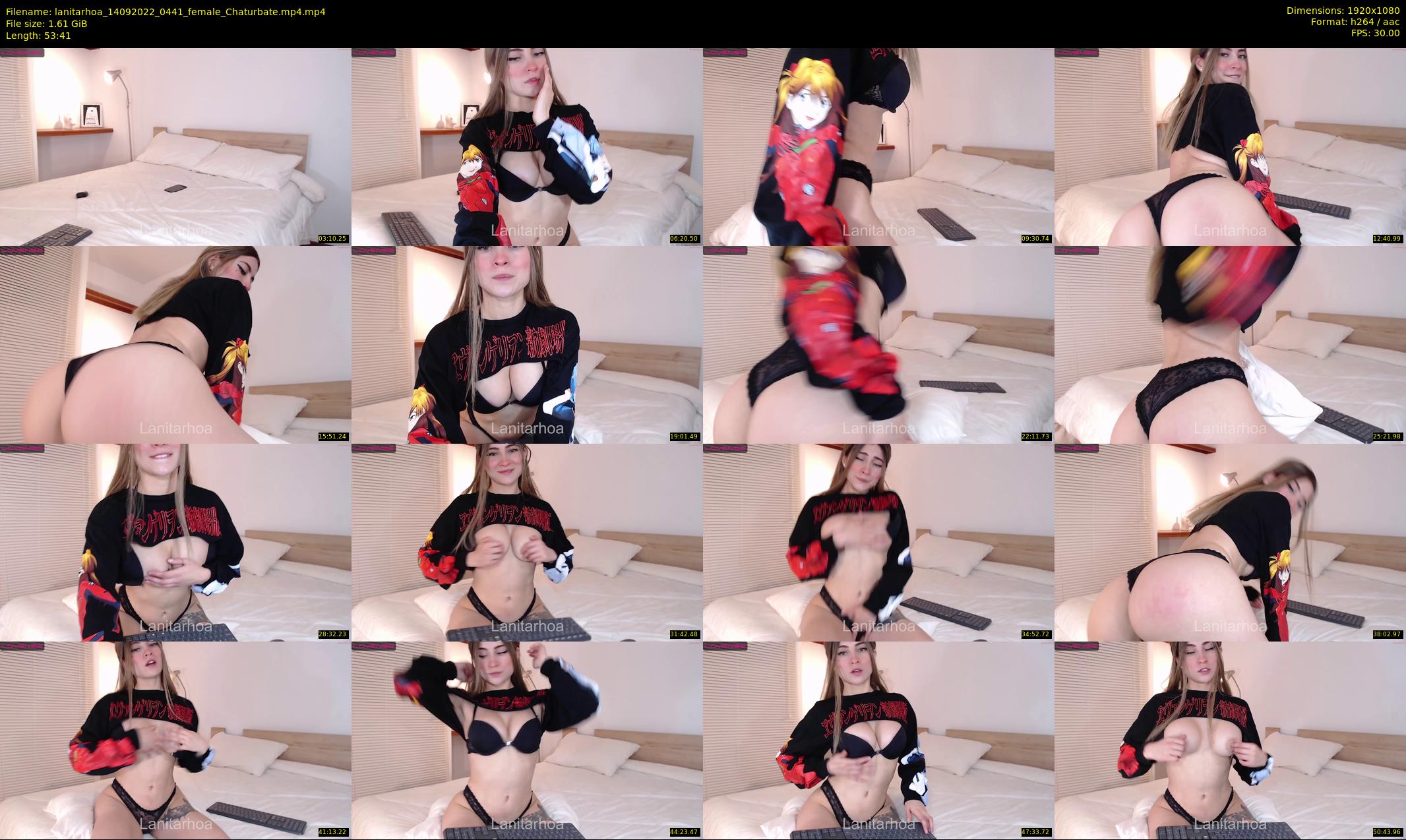 lanitarhoa — 54 minute Chaturbate female cam show recording, 1080p, Sep 14, 2022