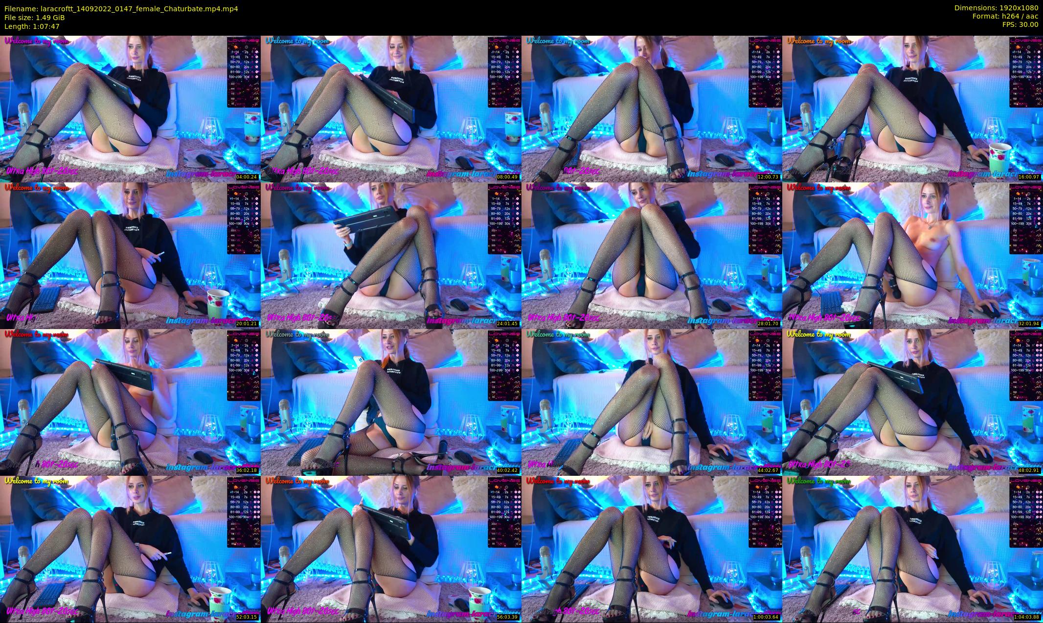 laracroftt — 68 minute Chaturbate female cam show recording, 1080p, Sep 14, 2022