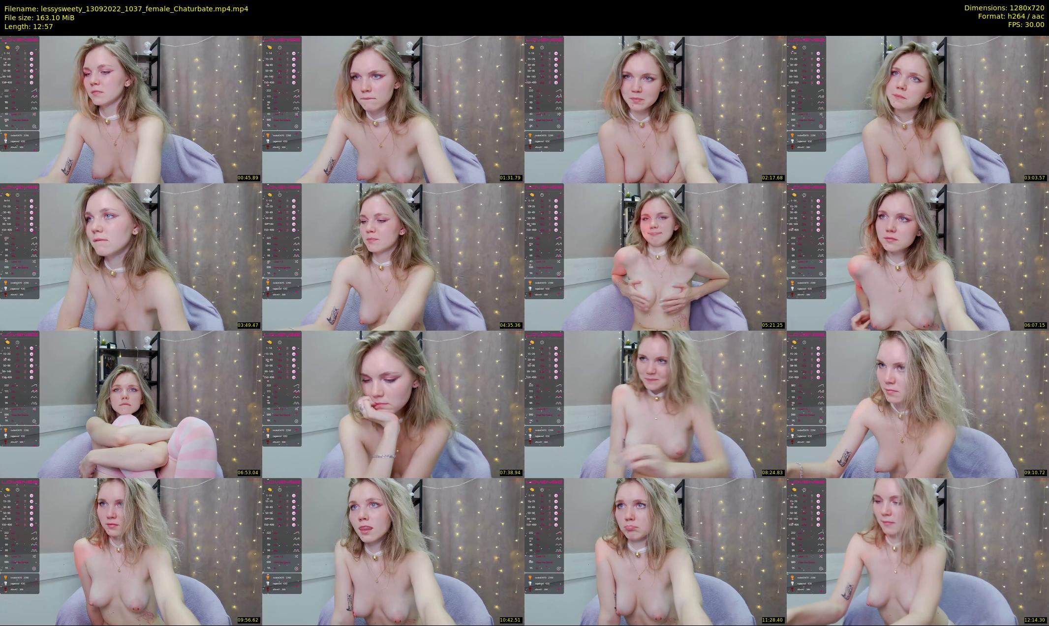 lessysweety — 13 minute Chaturbate female cam show recording, 720p, Sep 13, 2022