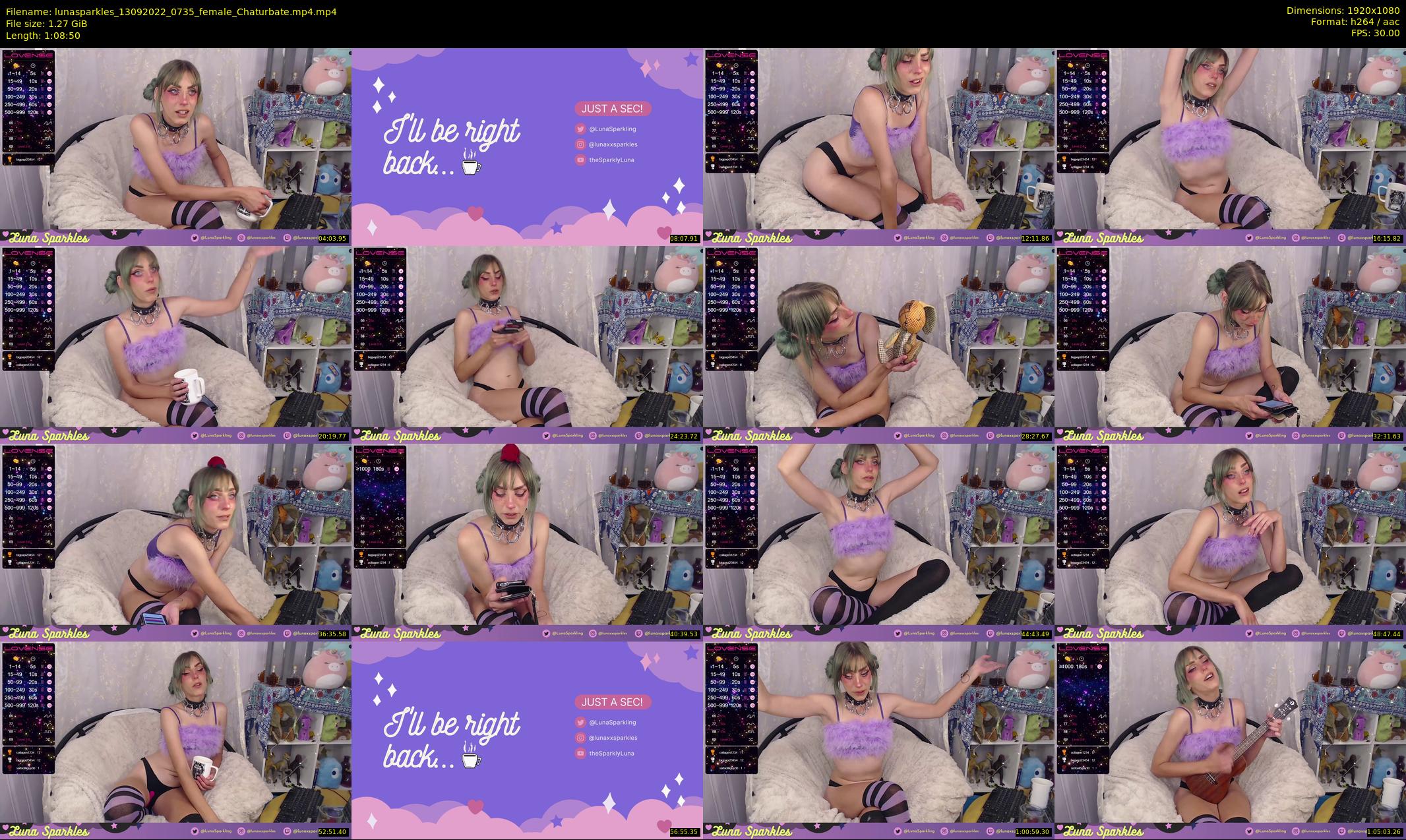 lunasparkles — 69 minute Chaturbate female cam show recording, 1080p, Sep 13, 2022