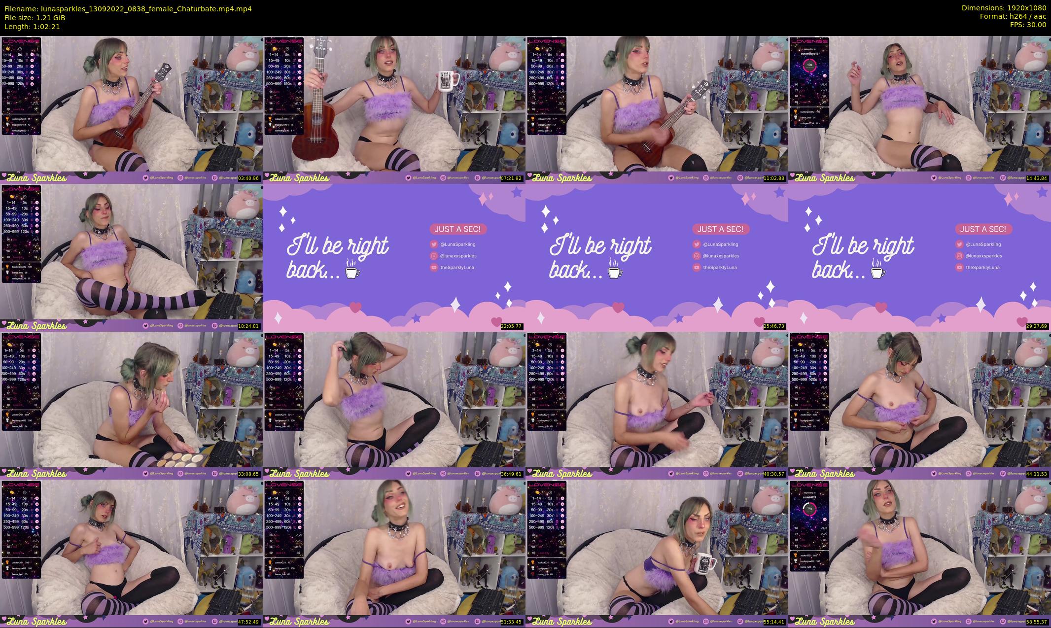lunasparkles — 63 minute Chaturbate female cam show recording, 1080p, Sep 13, 2022