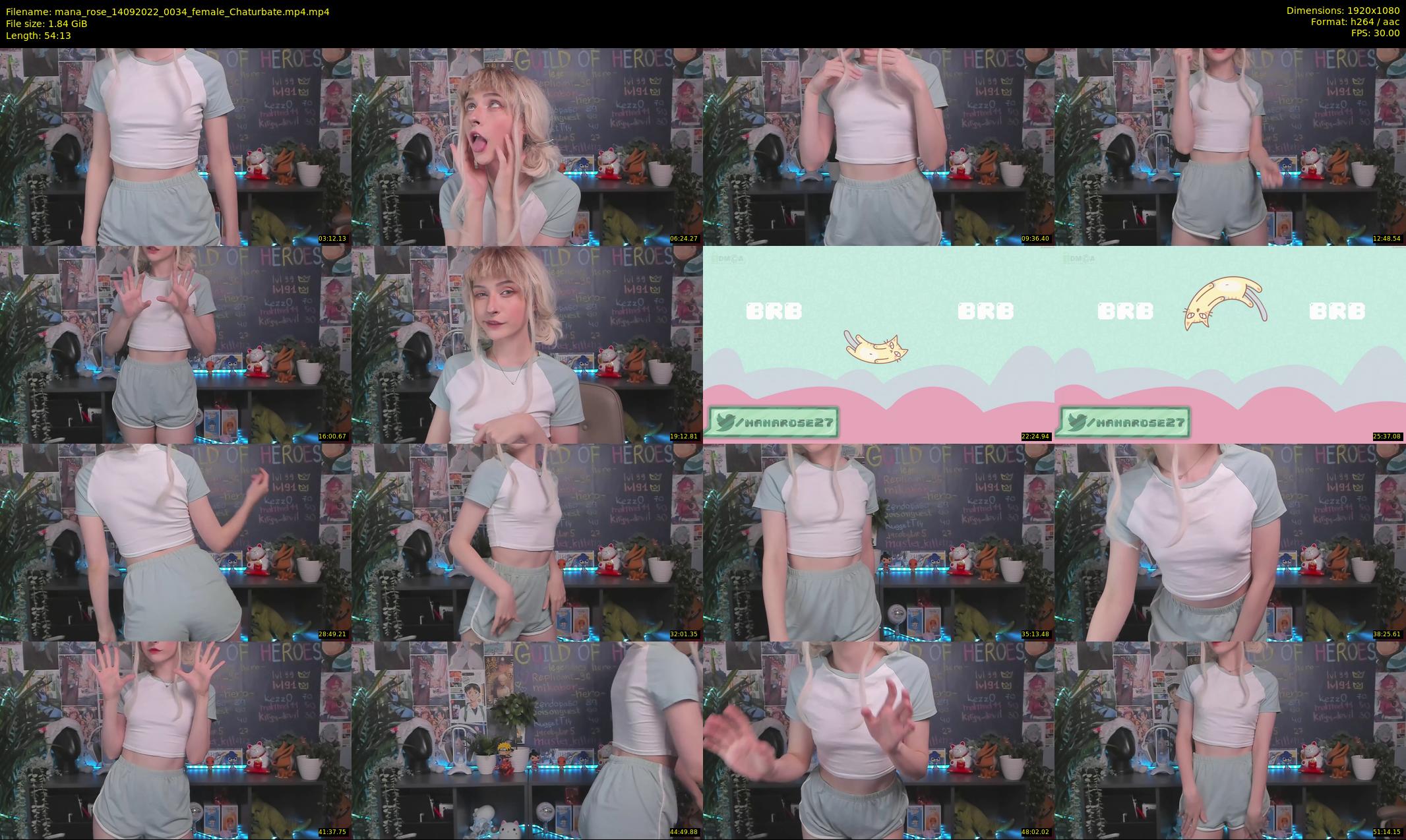 mana_rose — 55 minute Chaturbate female cam show recording, 1080p, Sep 14, 2022