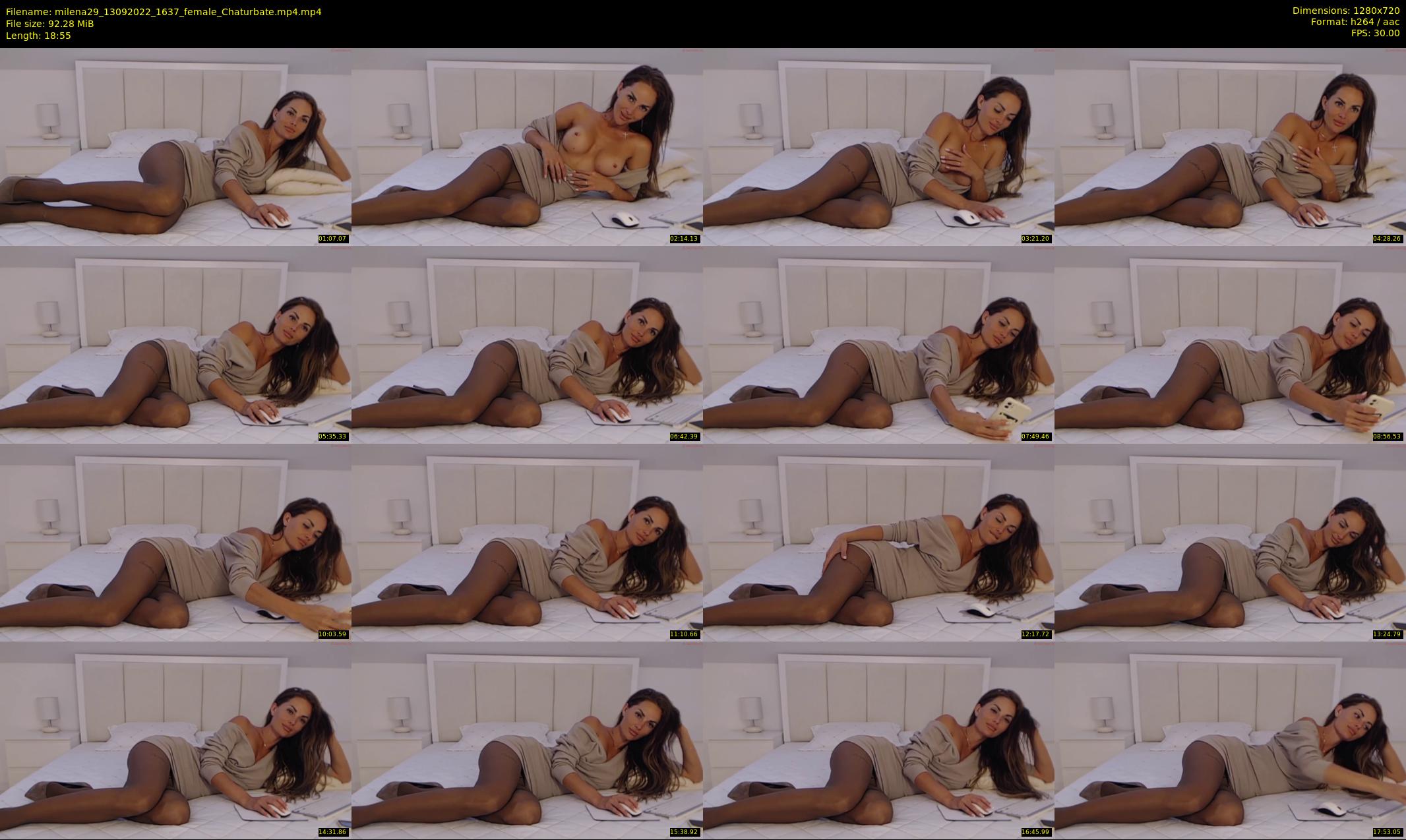 milena29 — 19 minute Chaturbate female cam show recording, 720p, Sep 13, 2022