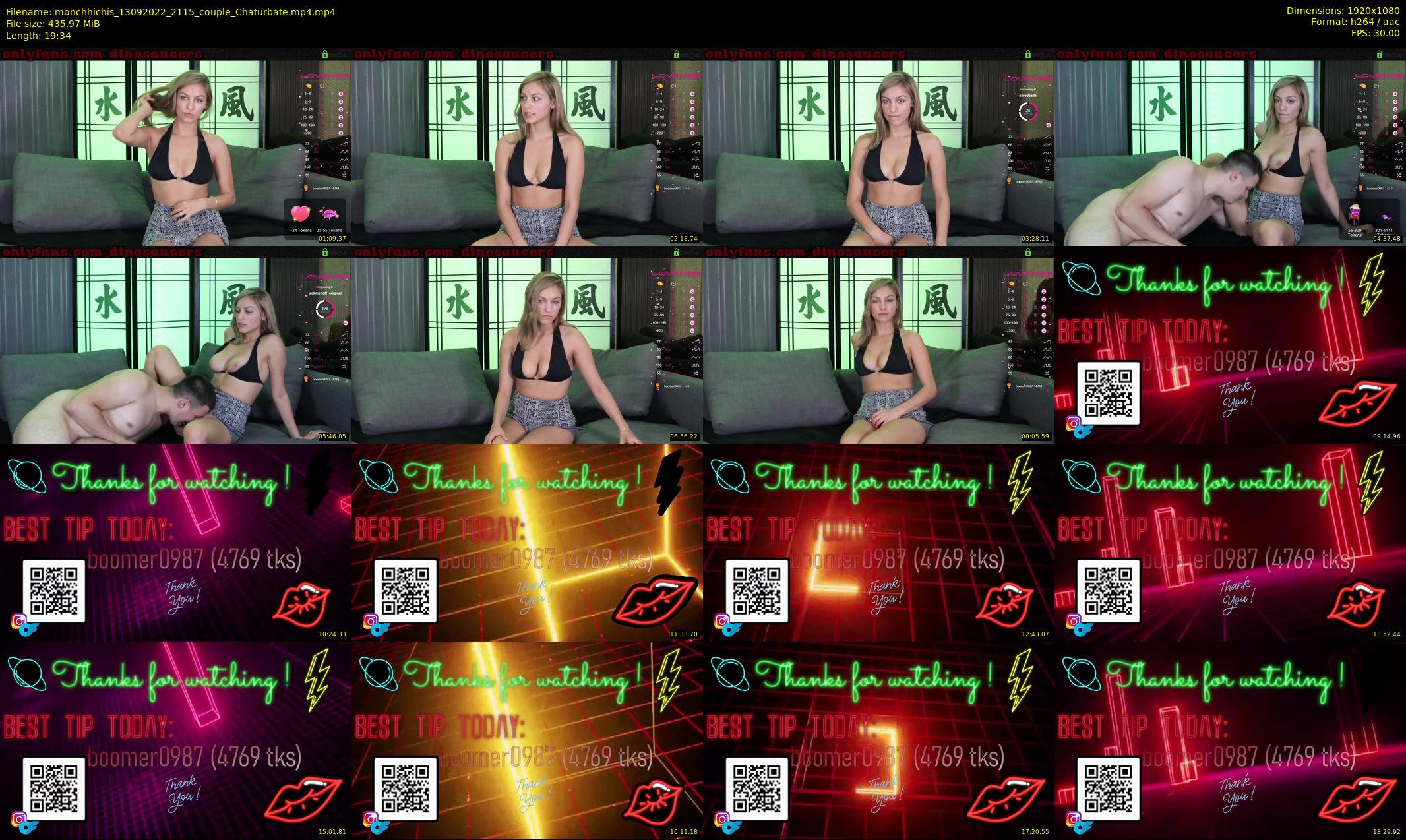 monchhichis — 20 minute Chaturbate couple cam show recording, 1080p, Sep 13, 2022