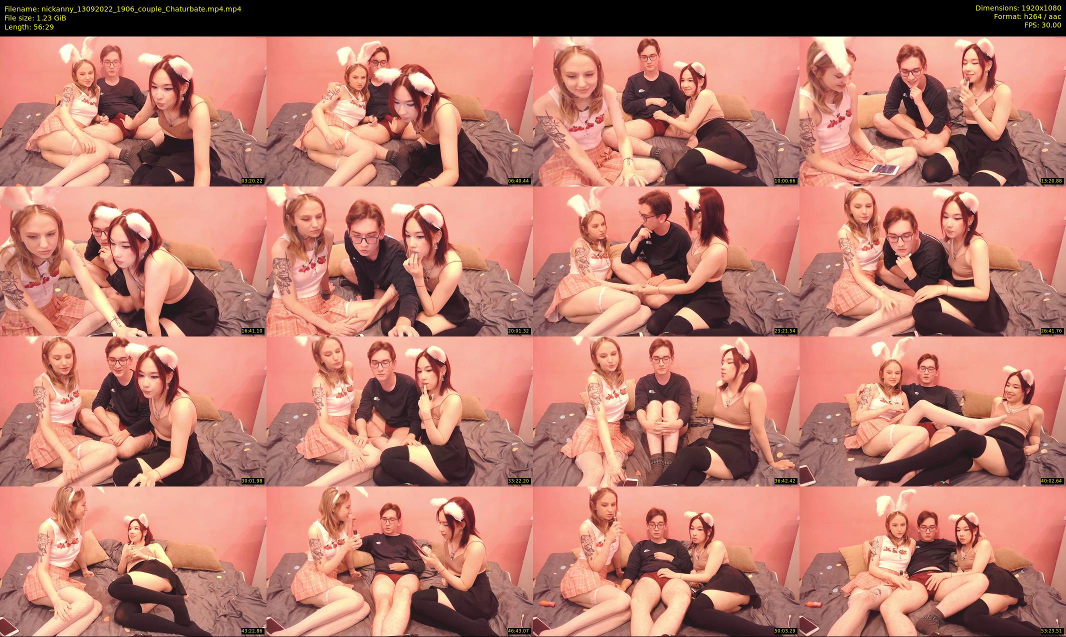 nickanny — 57 minute Chaturbate couple cam show recording, 1080p, Sep 13, 2022