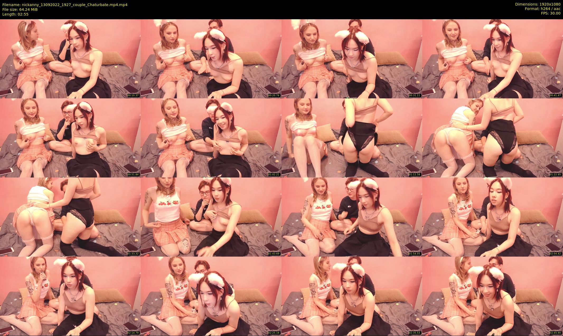 nickanny — 3 minute Chaturbate couple cam show recording, 1080p, Sep 13, 2022