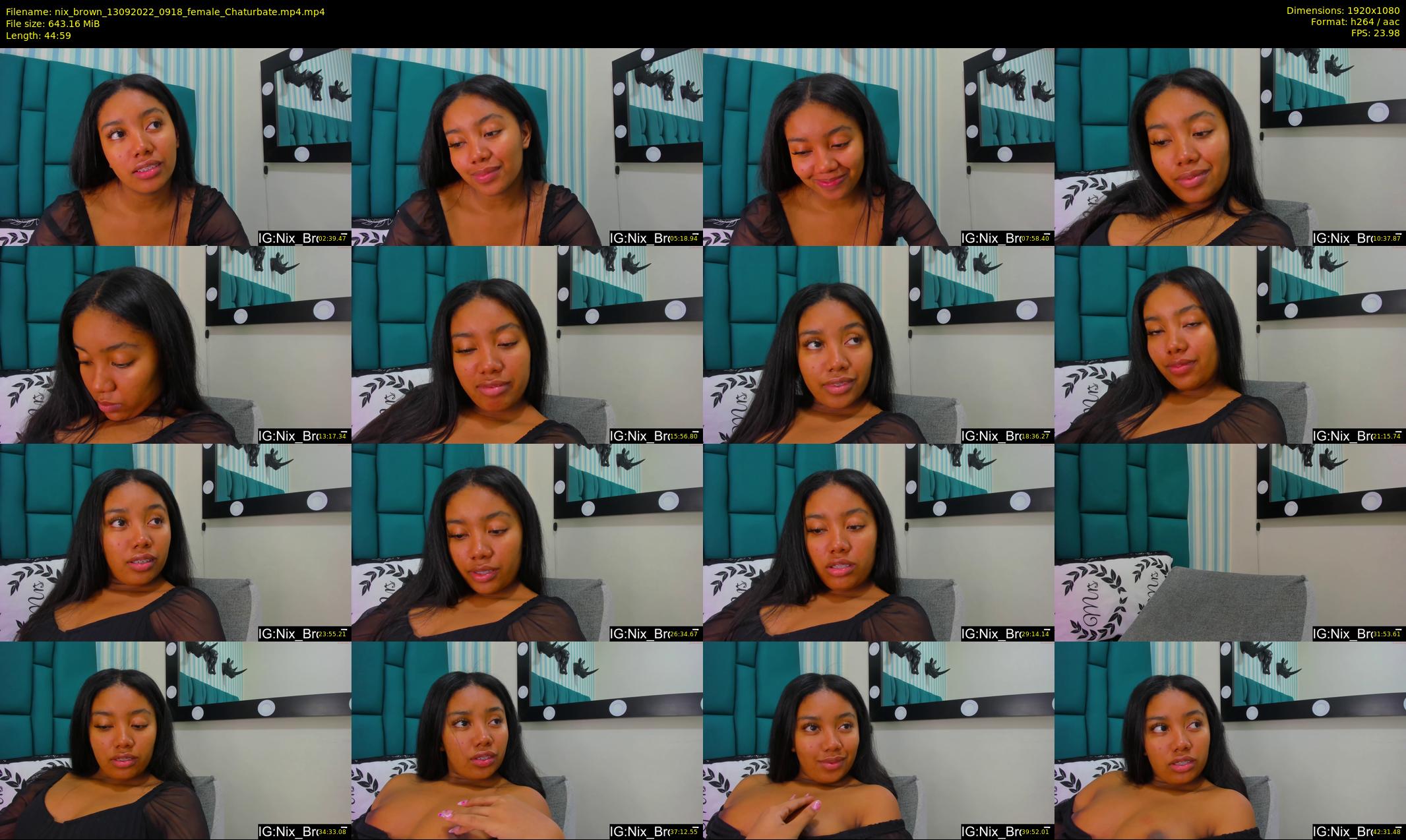 nix_brown — 45 minute Chaturbate female cam show recording, 1080p, Sep 13, 2022