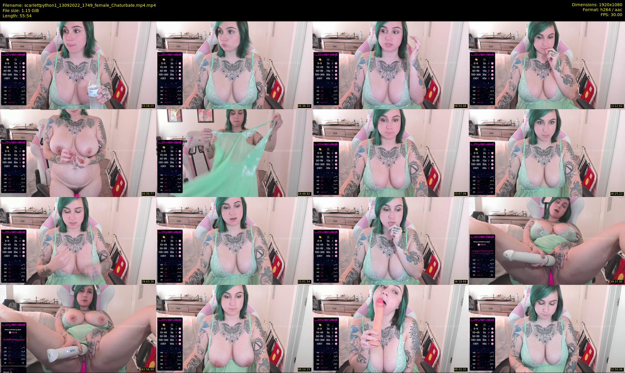 scarlettpython1 — 56 minute Chaturbate female cam show recording, 1080p, Sep 13, 2022