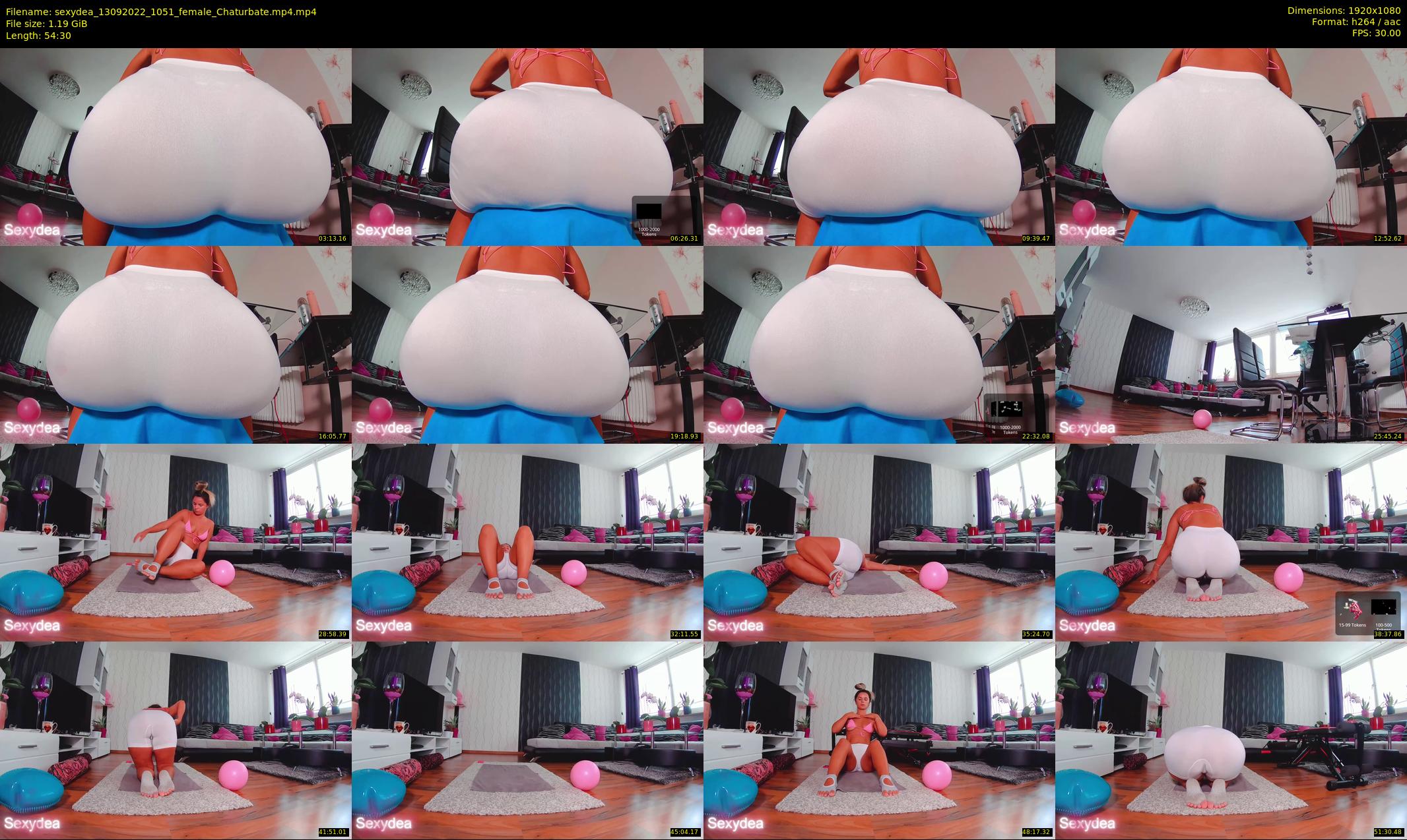 sexydea — 55 minute Chaturbate female cam show recording, 1080p, Sep 13, 2022