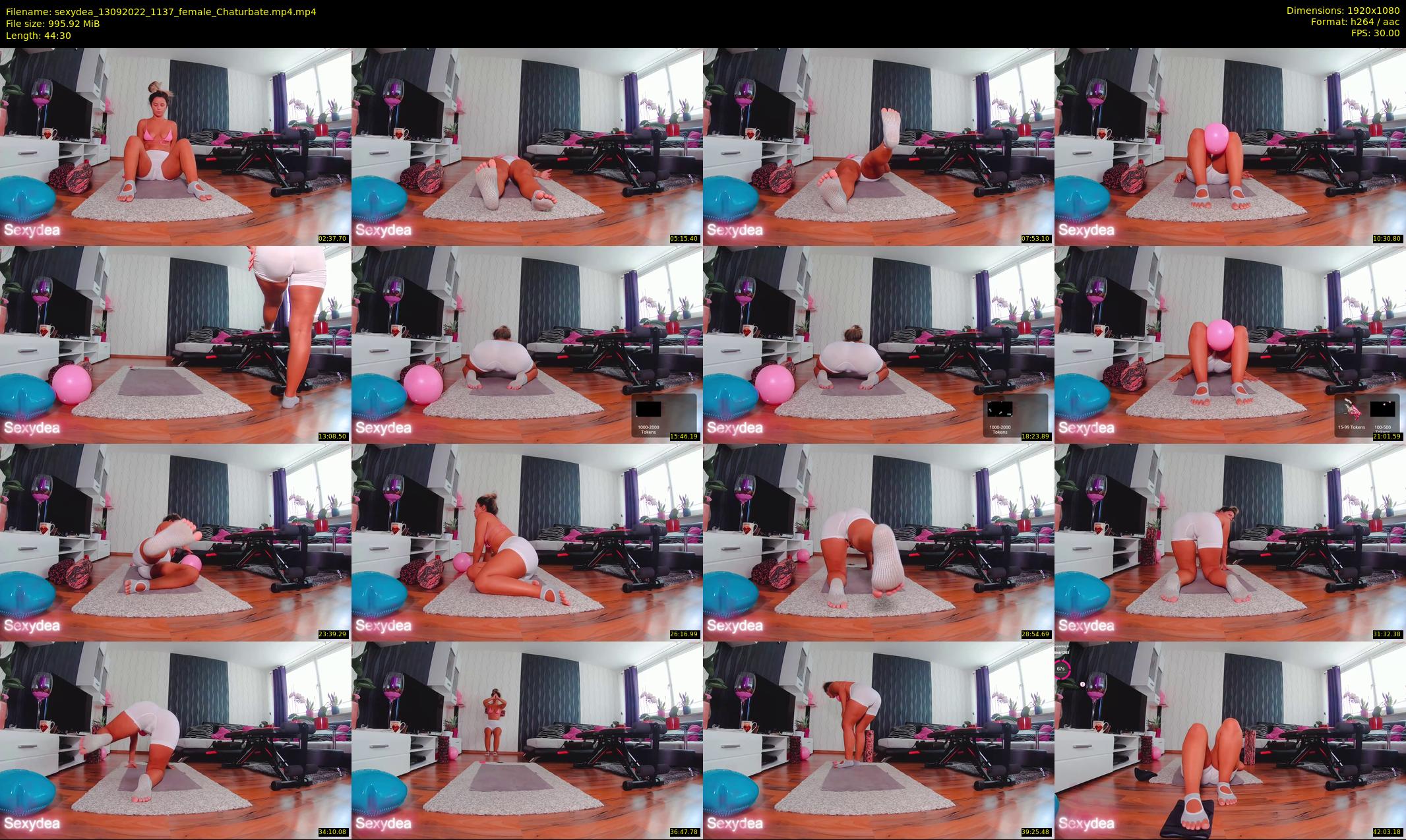 sexydea — 45 minute Chaturbate female cam show recording, 1080p, Sep 13, 2022