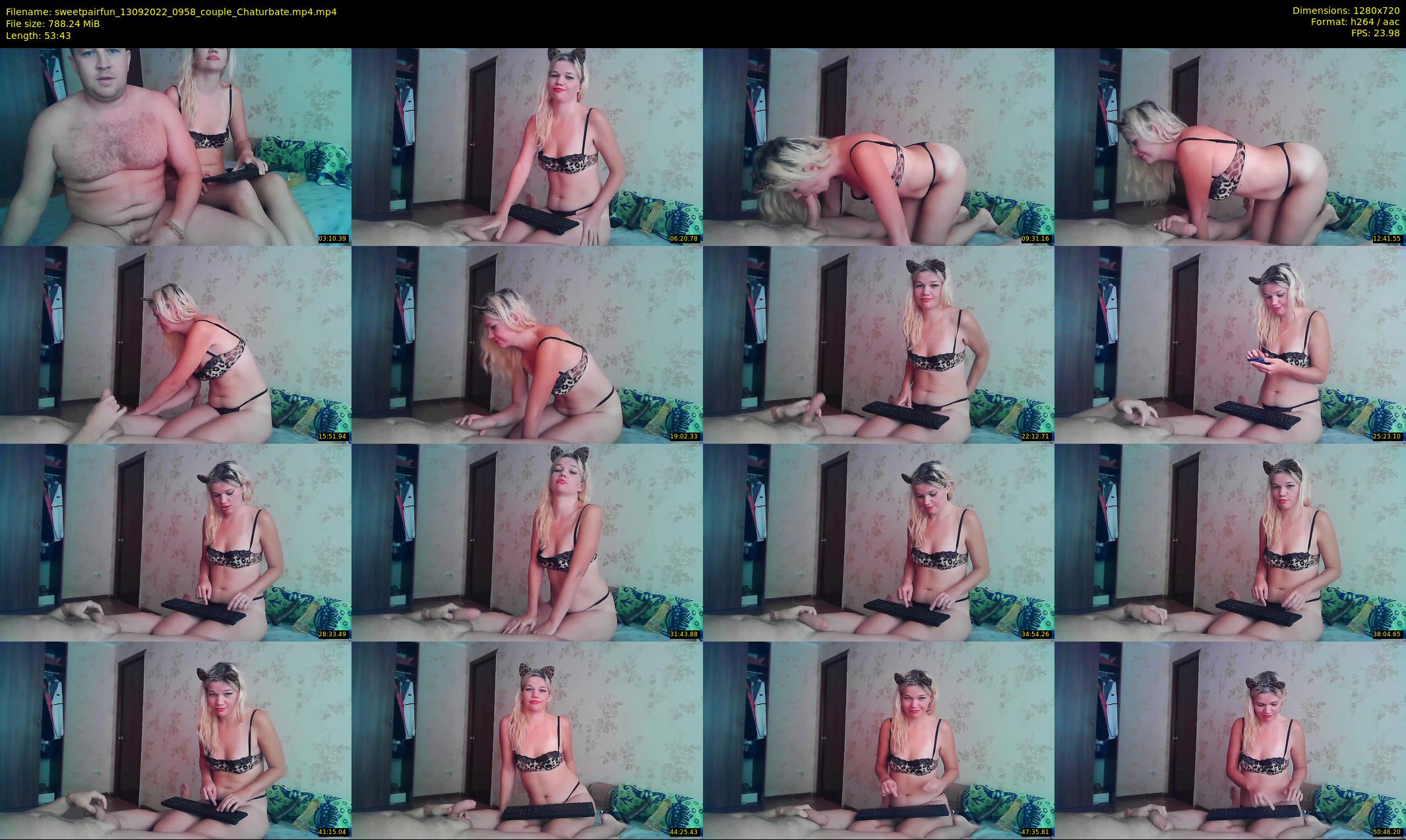 sweetpairfun — 54 minute Chaturbate couple cam show recording, 720p, Sep 13, 2022