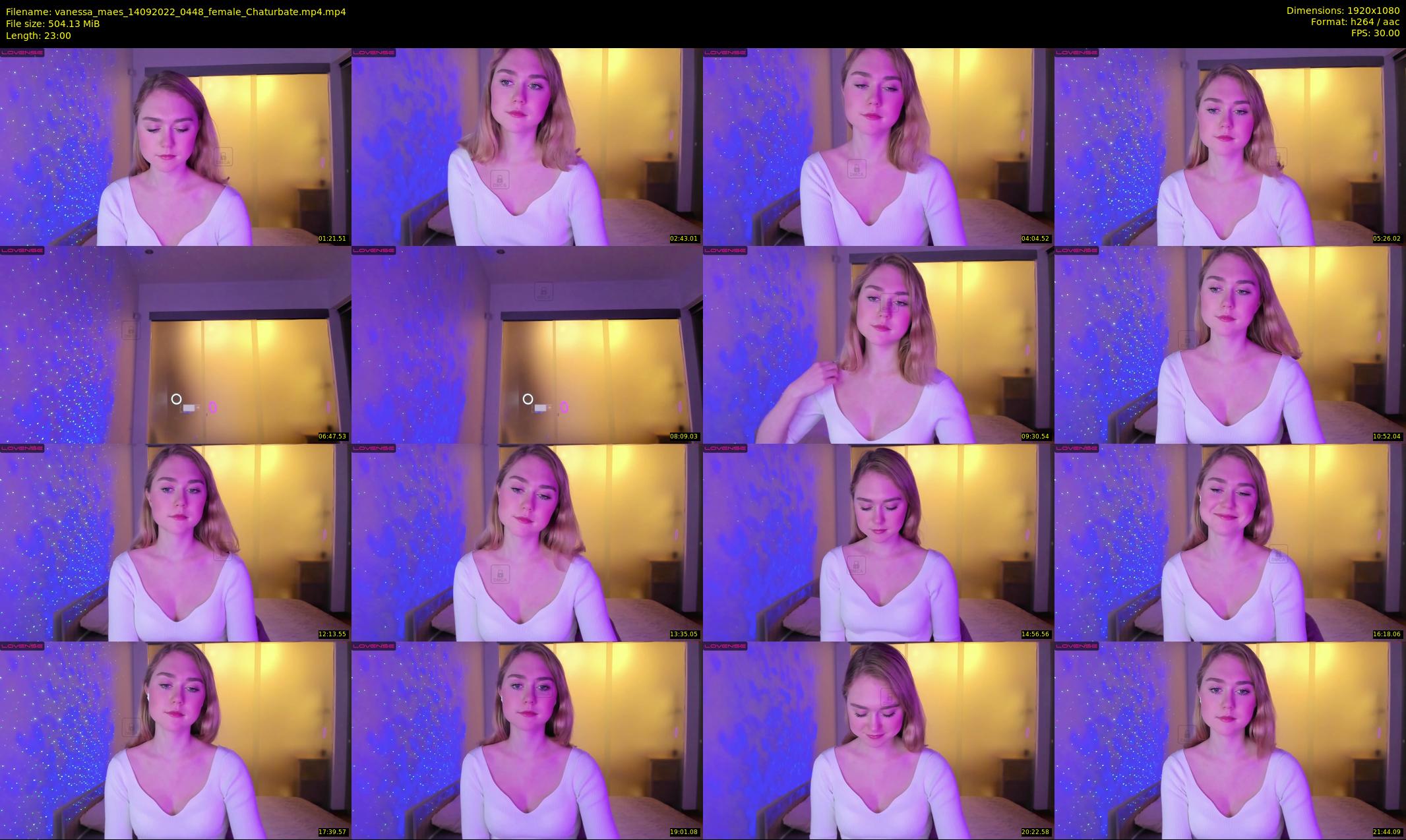 vanessa_maes — 23 minute Chaturbate female cam show recording, 1080p, Sep 14, 2022
