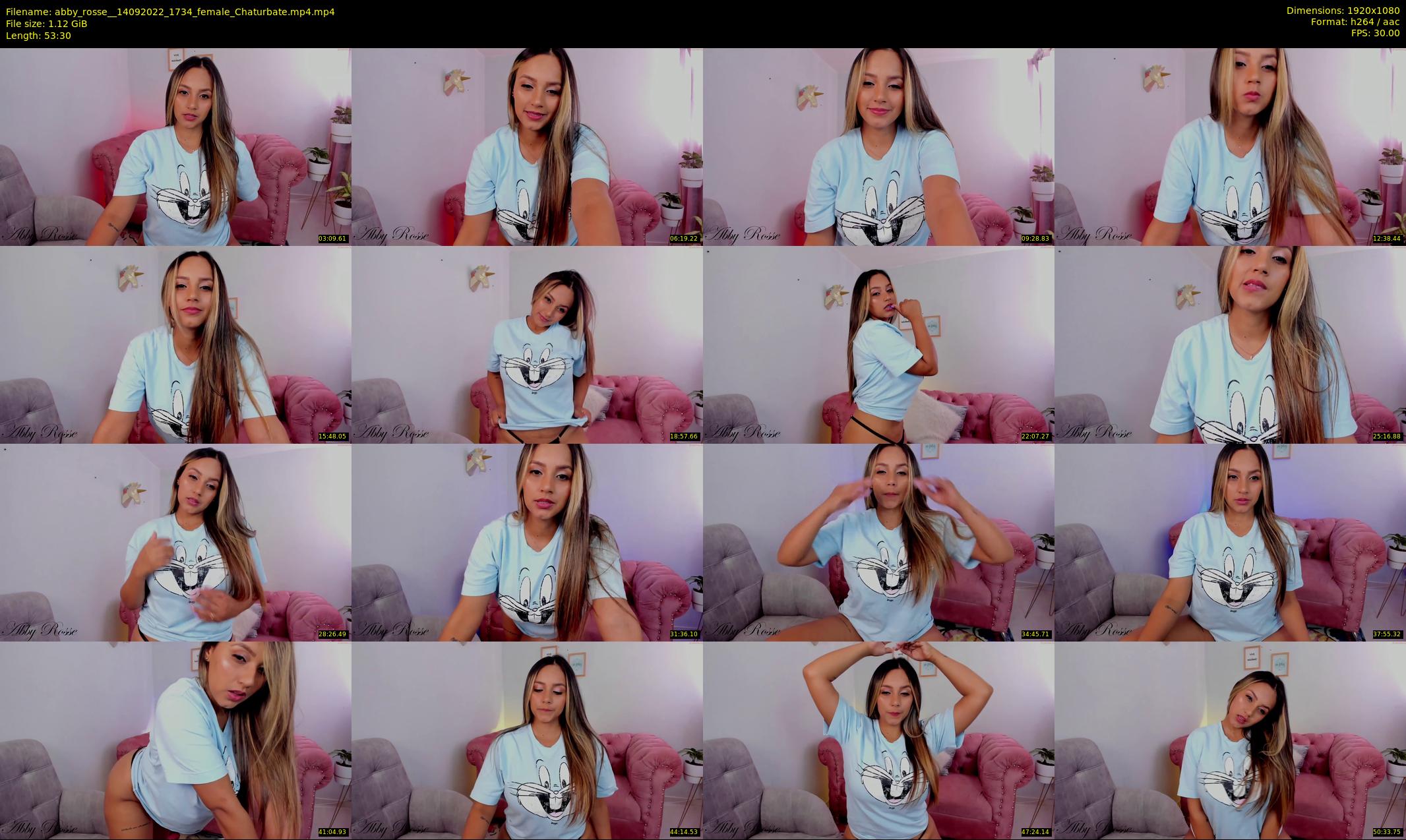 abby_rosse_ — 54 minute Chaturbate female cam show recording, 1080p, Sep 14, 2022