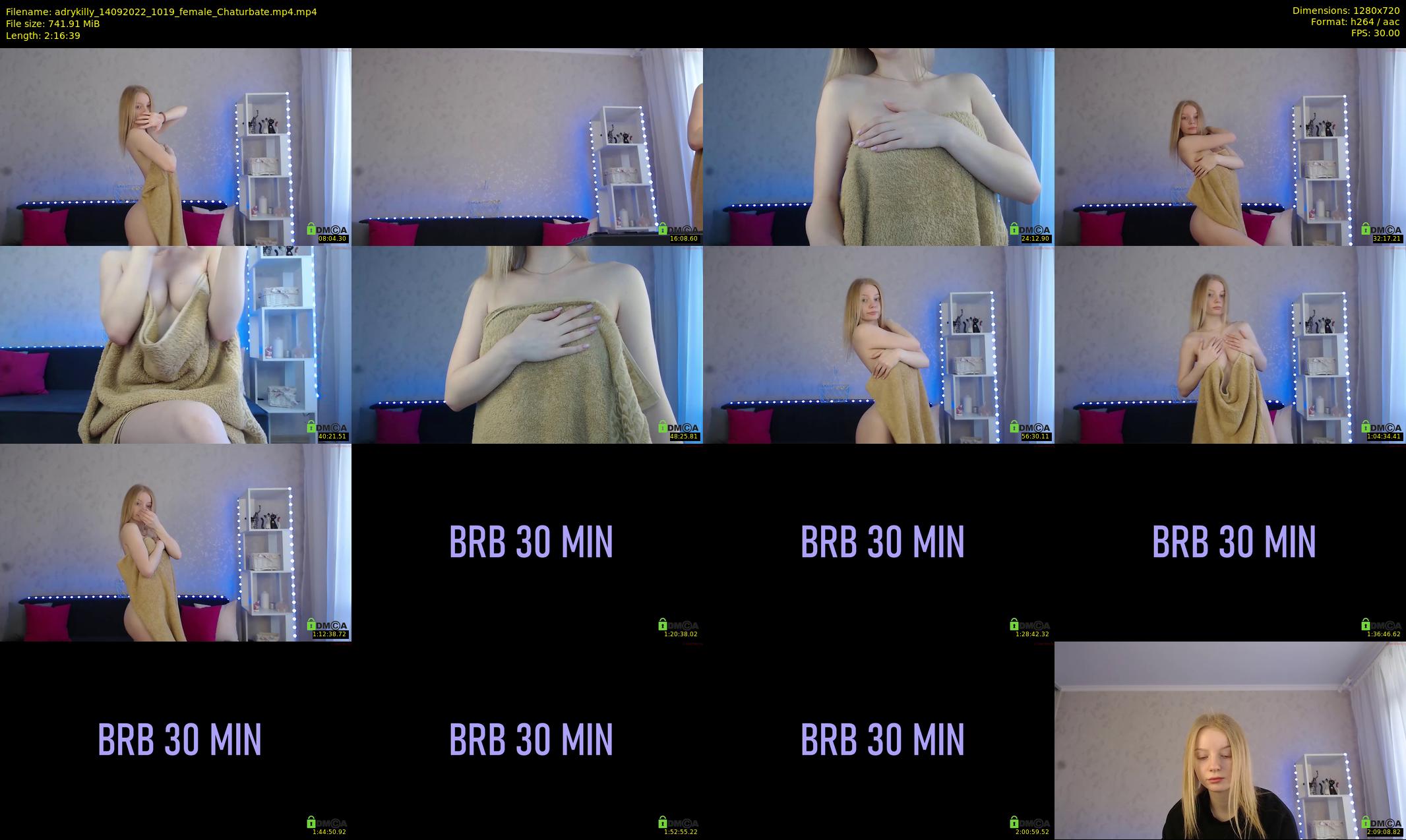 adrykilly — 137 minute Chaturbate female cam show recording, 720p, Sep 14, 2022