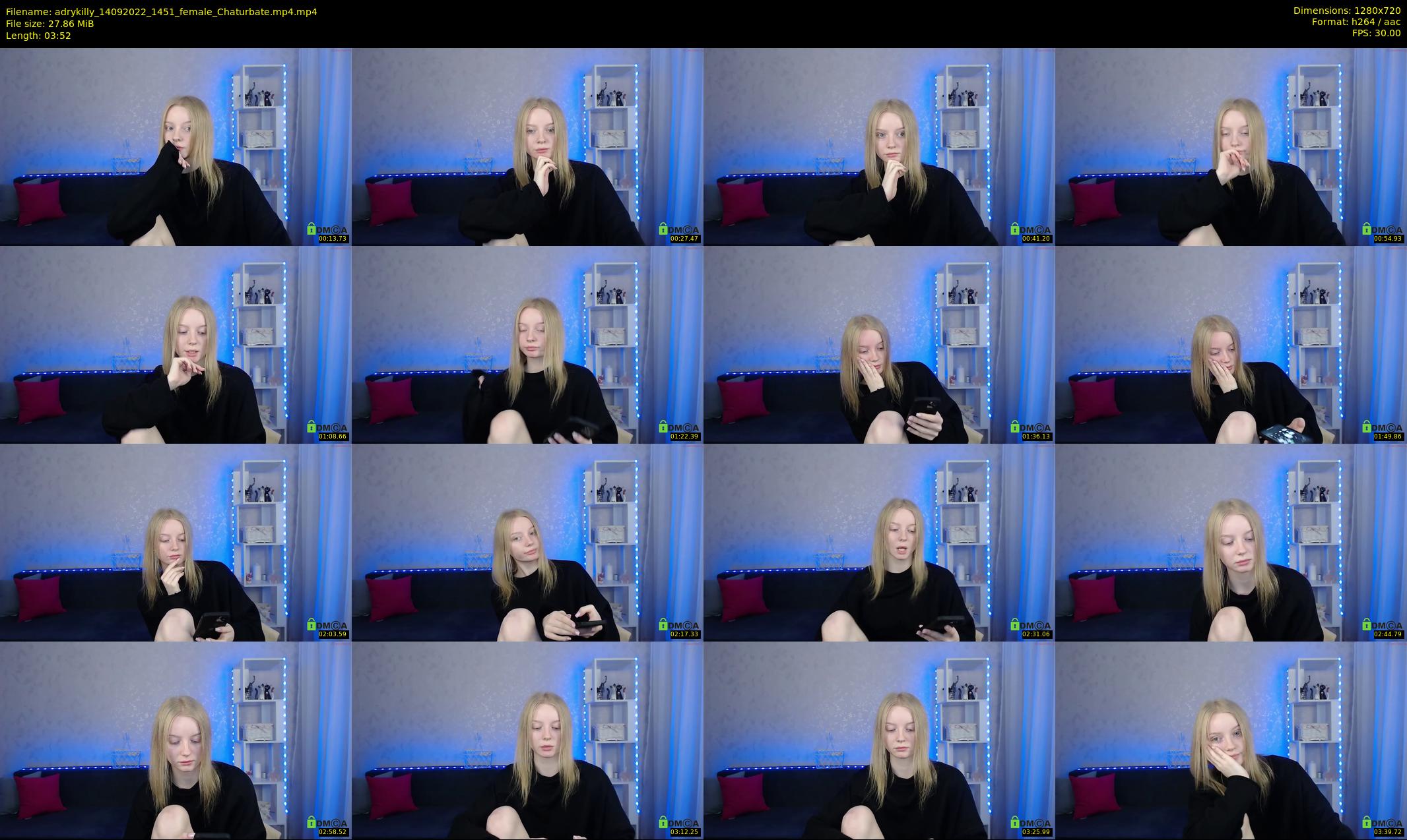 adrykilly — 4 minute Chaturbate female cam show recording, 720p, Sep 14, 2022