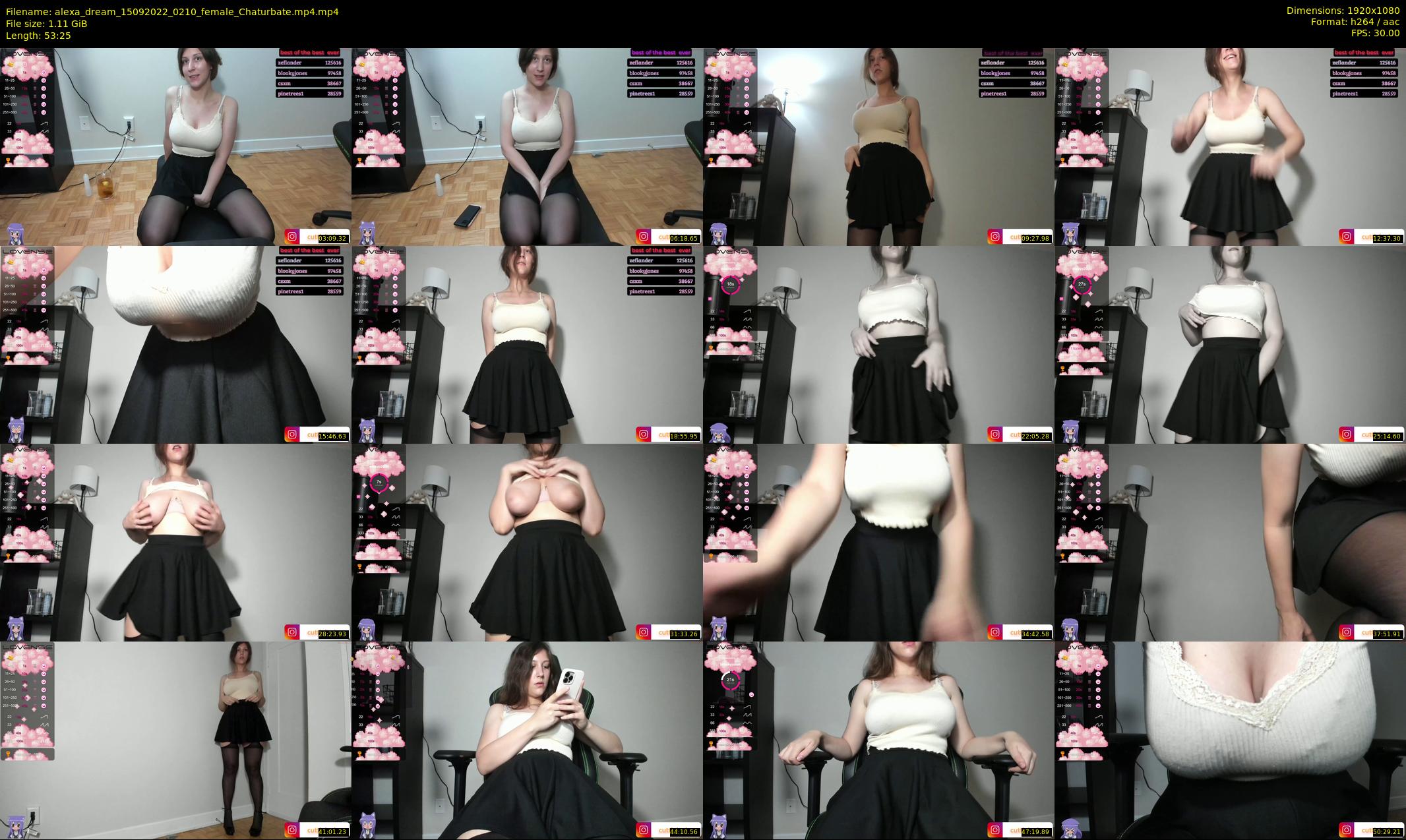 alexa_dream — 54 minute Chaturbate female cam show recording, 1080p, Sep 15, 2022