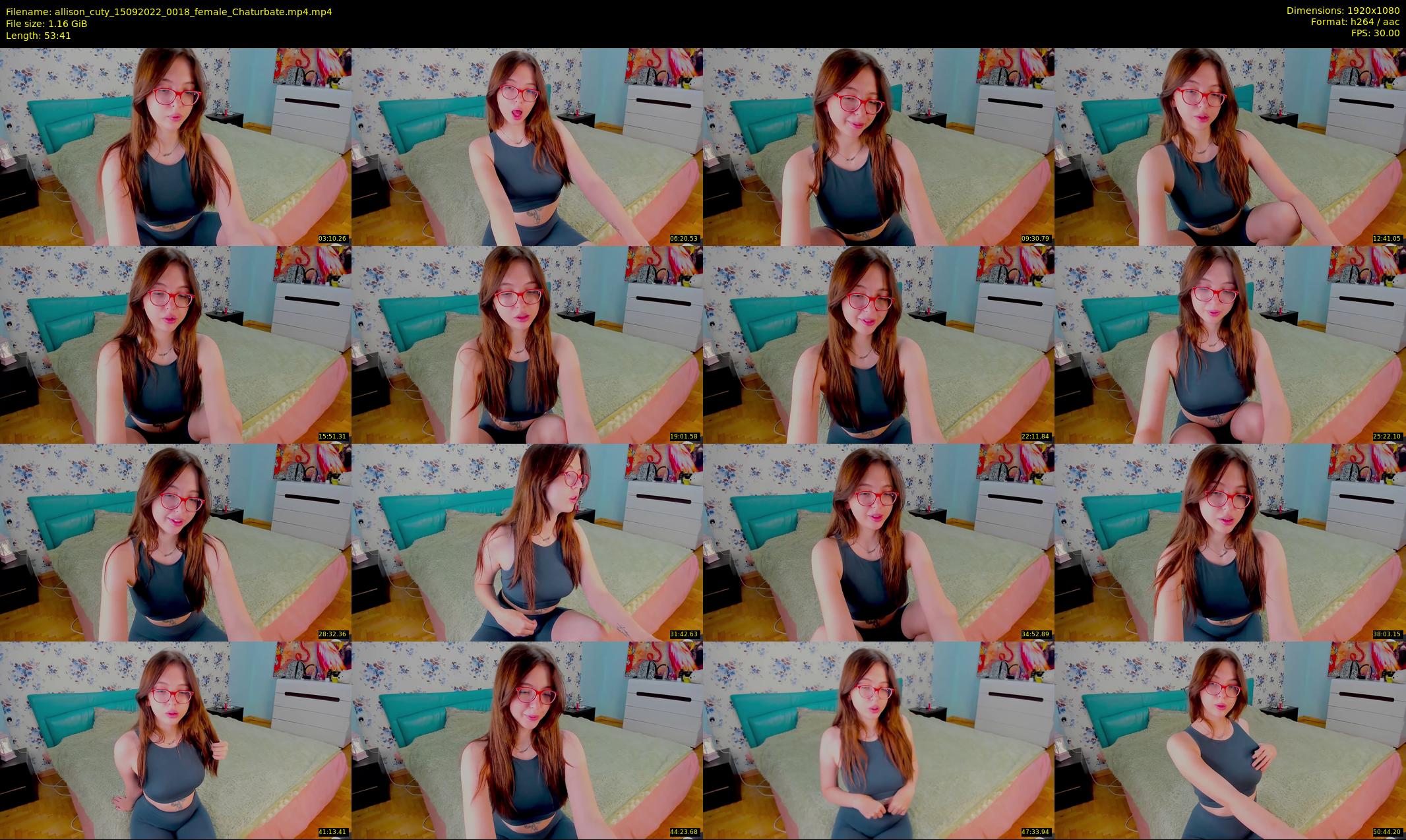 allison_cuty — 54 minute Chaturbate female cam show recording, 1080p, Sep 15, 2022