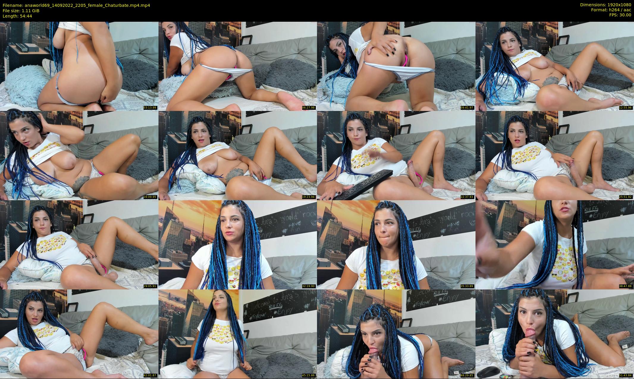 anaworld69 — 55 minute Chaturbate female cam show recording, 1080p, Sep 14, 2022