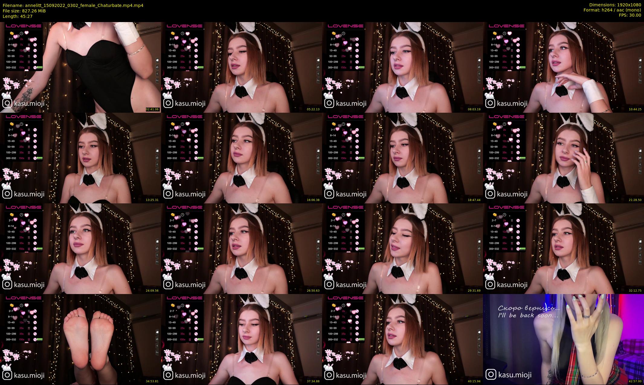 annelitt — 46 minute Chaturbate female cam show recording, 1080p, Sep 15, 2022