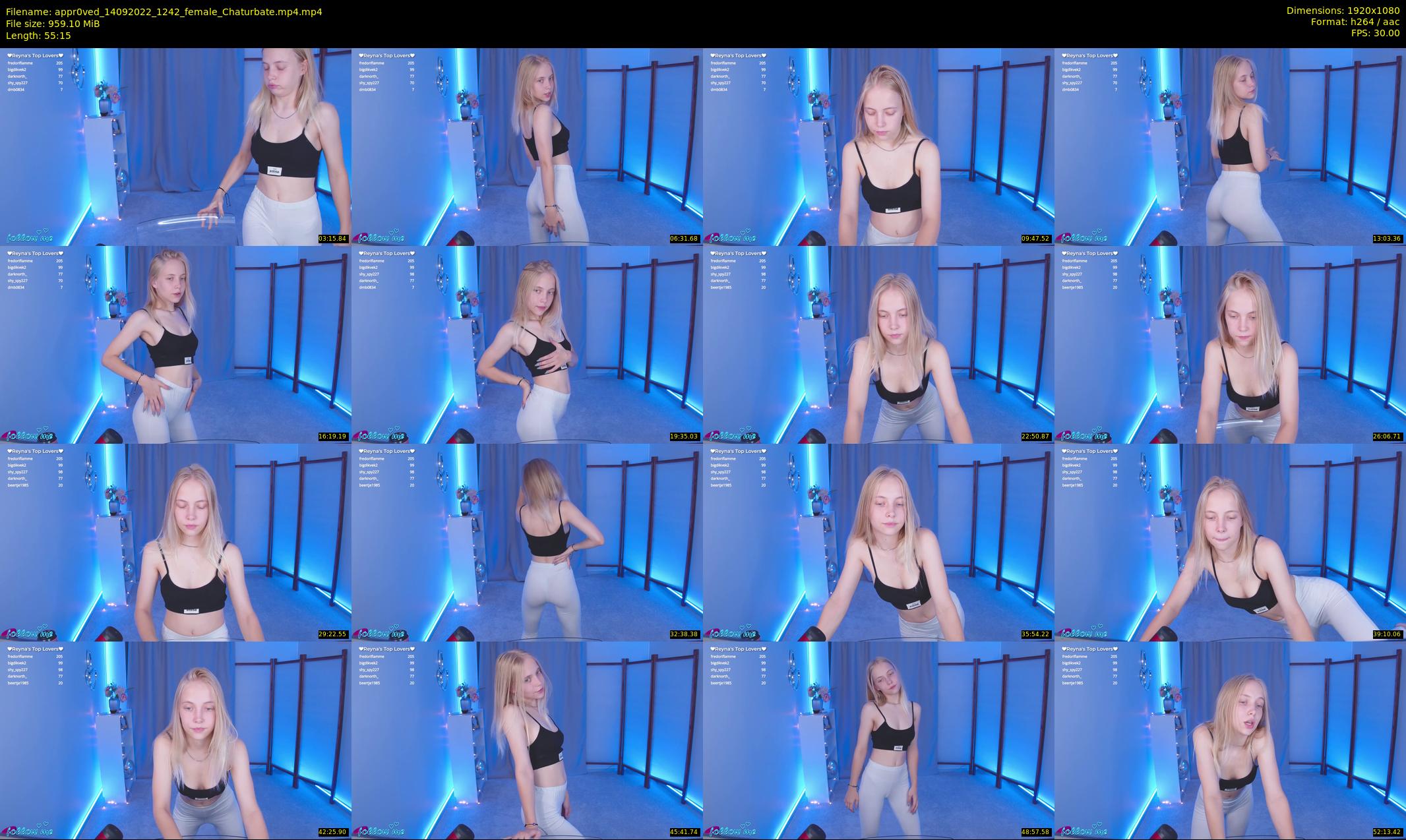 appr0ved — 56 minute Chaturbate female cam show recording, 1080p, Sep 14, 2022
