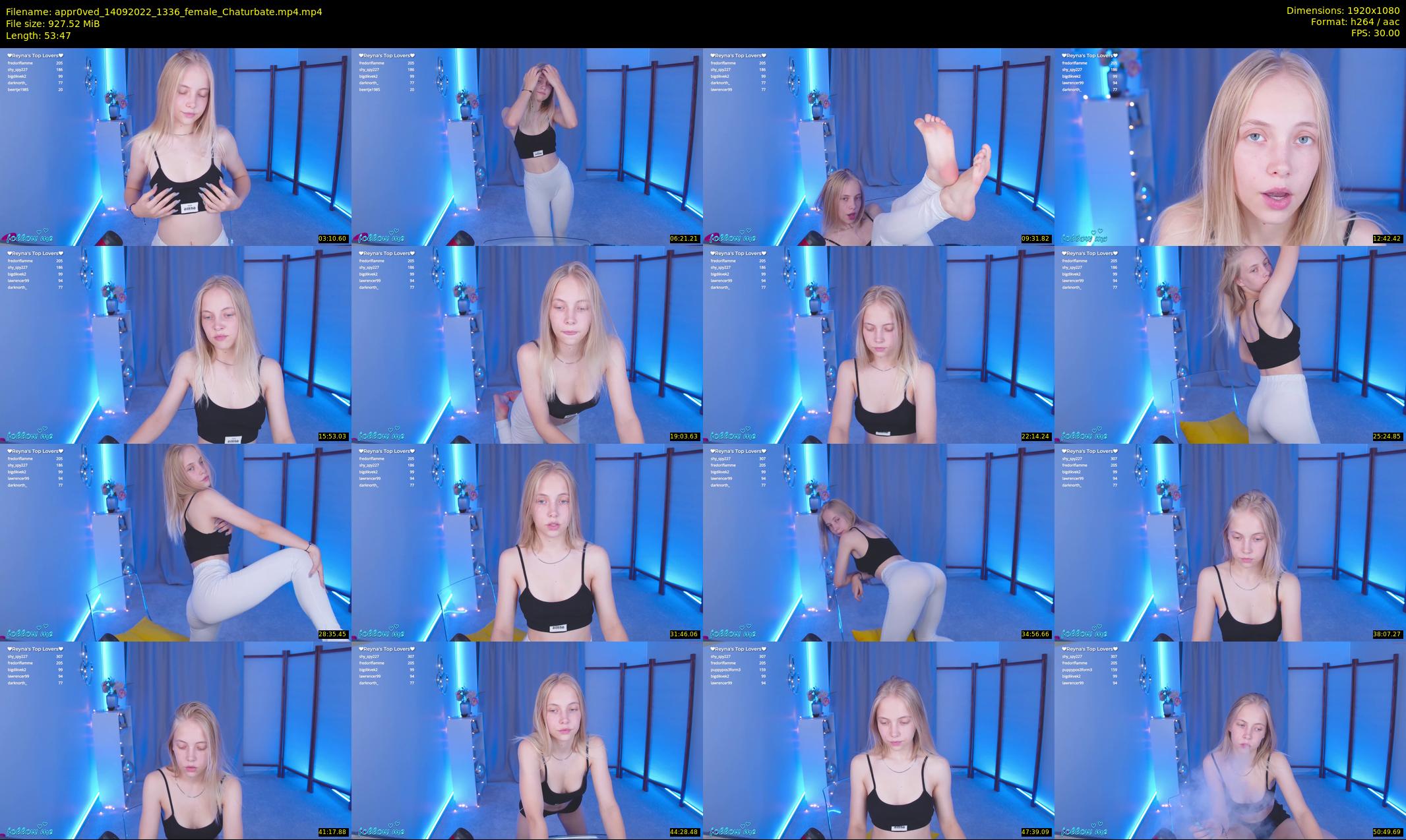 appr0ved — 54 minute Chaturbate female cam show recording, 1080p, Sep 14, 2022