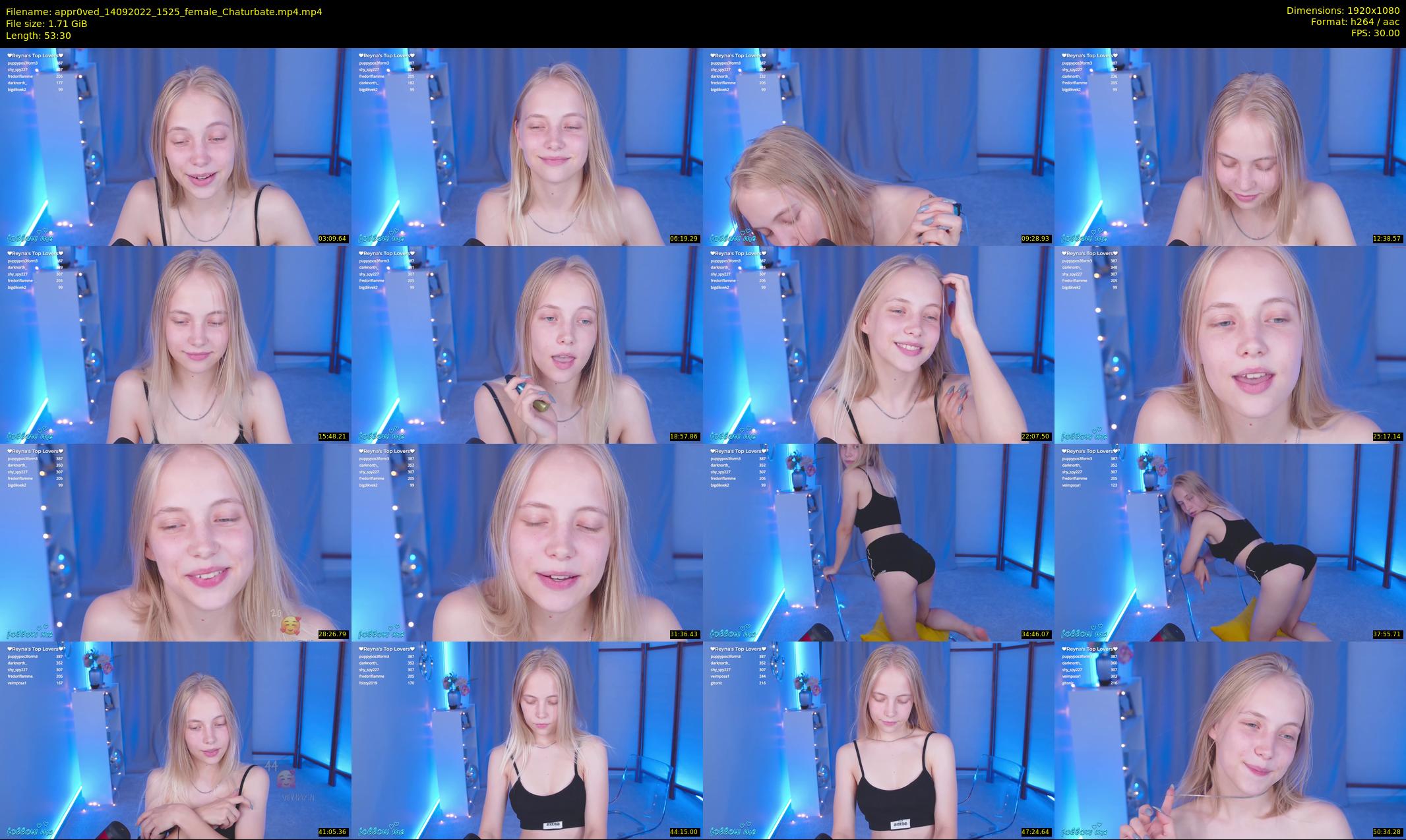 appr0ved — 54 minute Chaturbate female cam show recording, 1080p, Sep 14, 2022