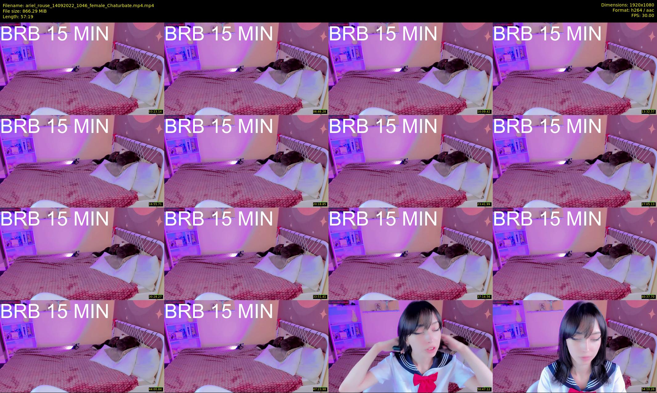 ariel_rouse — 58 minute Chaturbate female cam show recording, 1080p, Sep 14, 2022