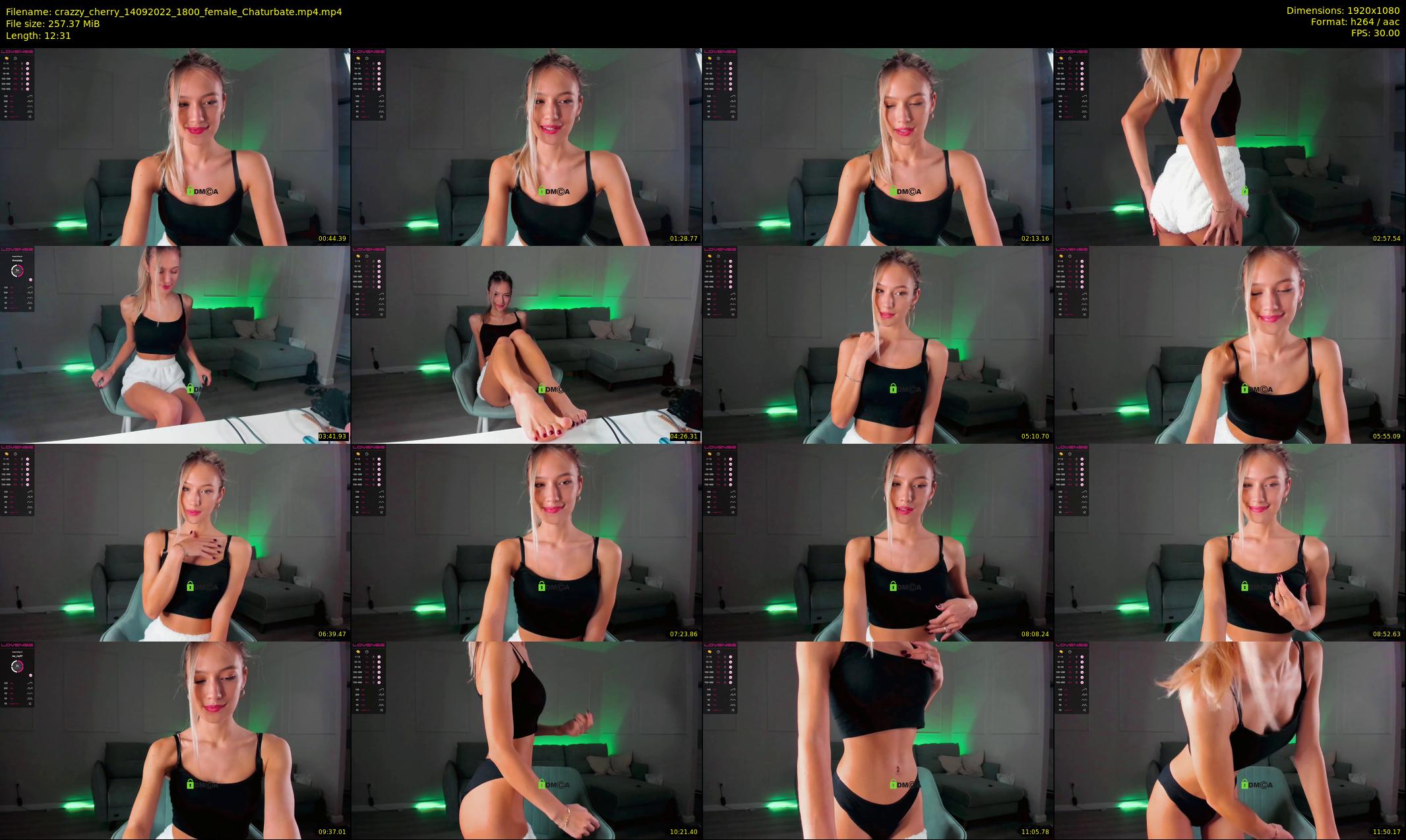 crazzy_cherry — 13 minute Chaturbate female cam show recording, 1080p, Sep 14, 2022