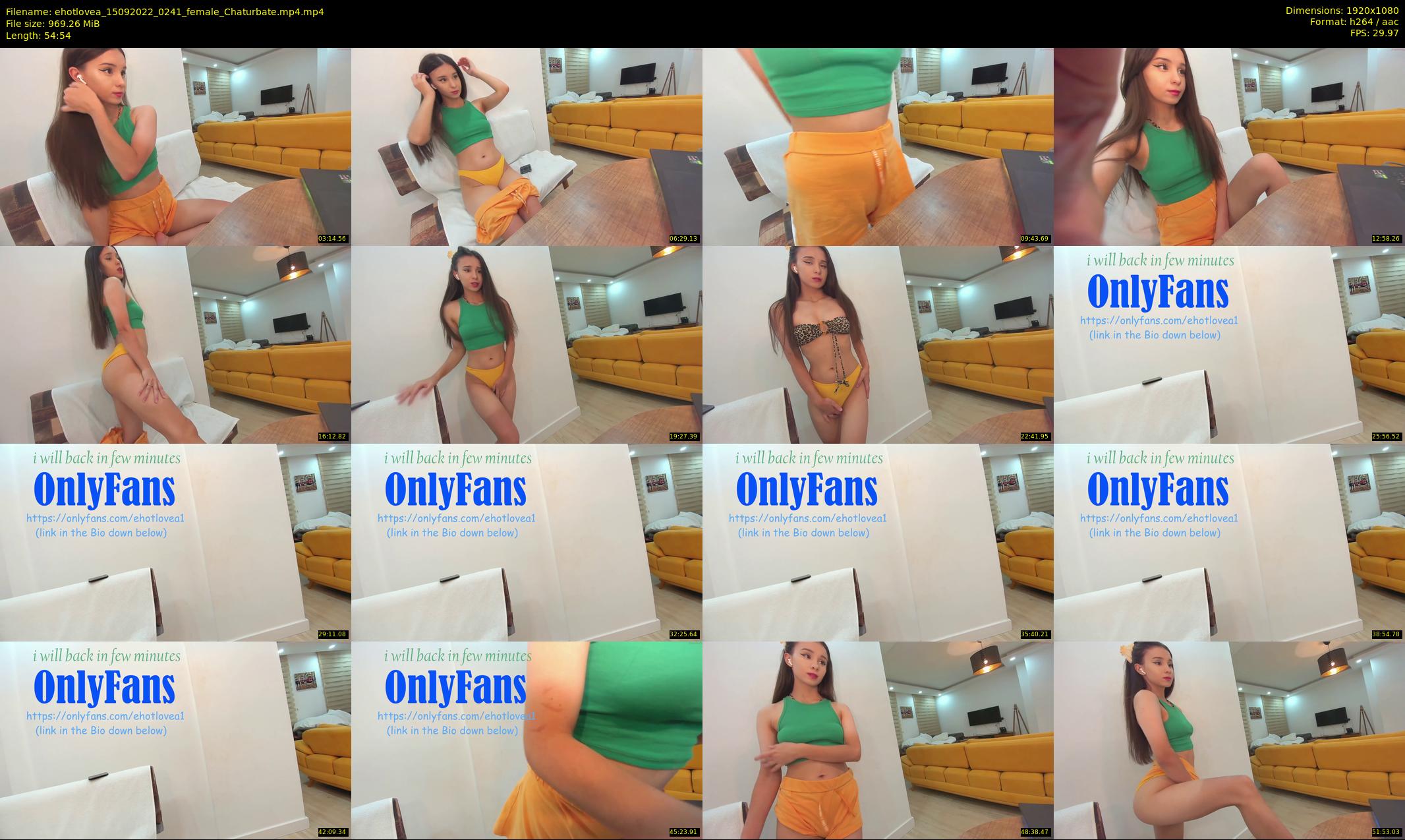 ehotlovea — 55 minute Chaturbate female cam show recording, 1080p, Sep 15, 2022