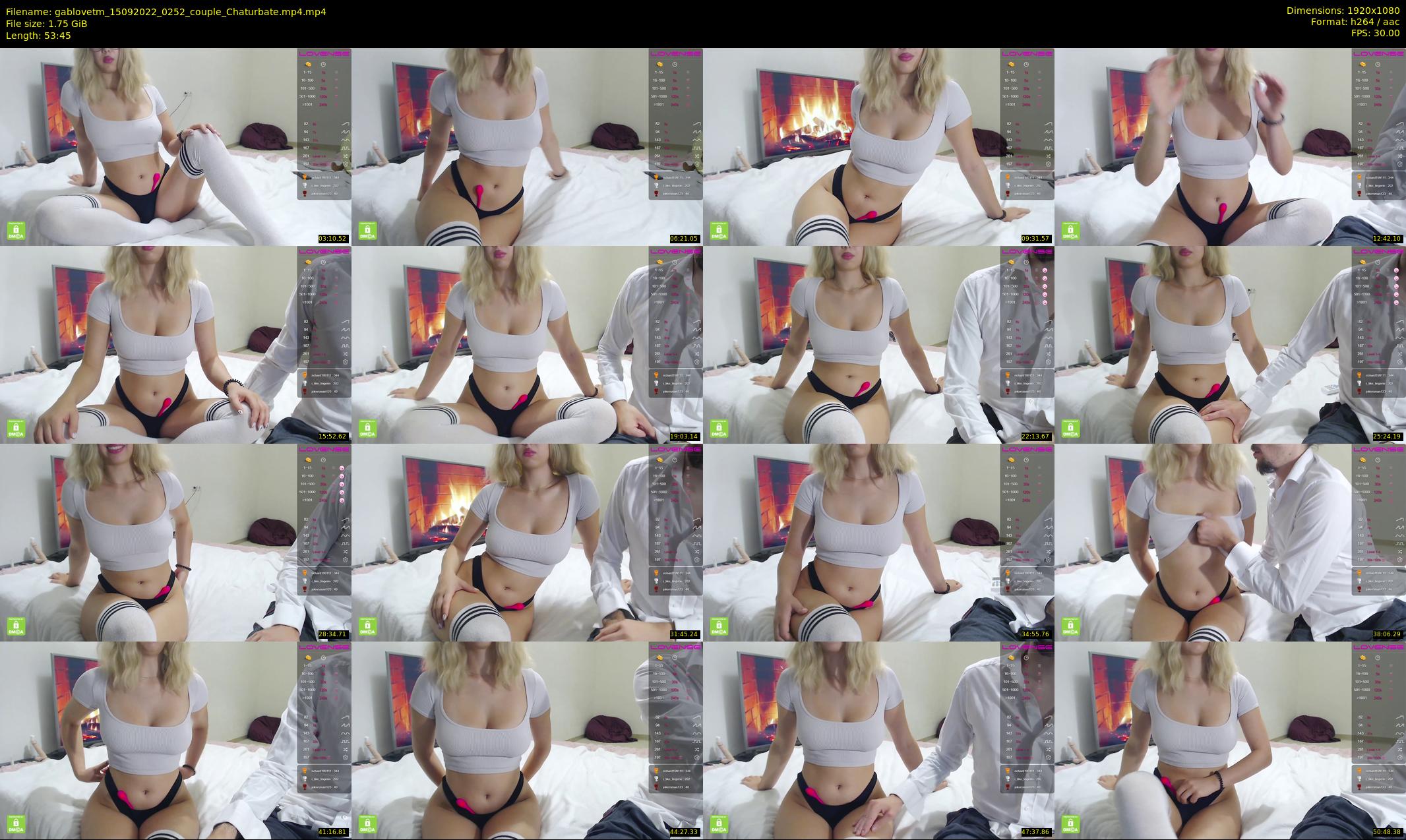 gablovetm — 54 minute Chaturbate couple cam show recording, 1080p, Sep 15, 2022