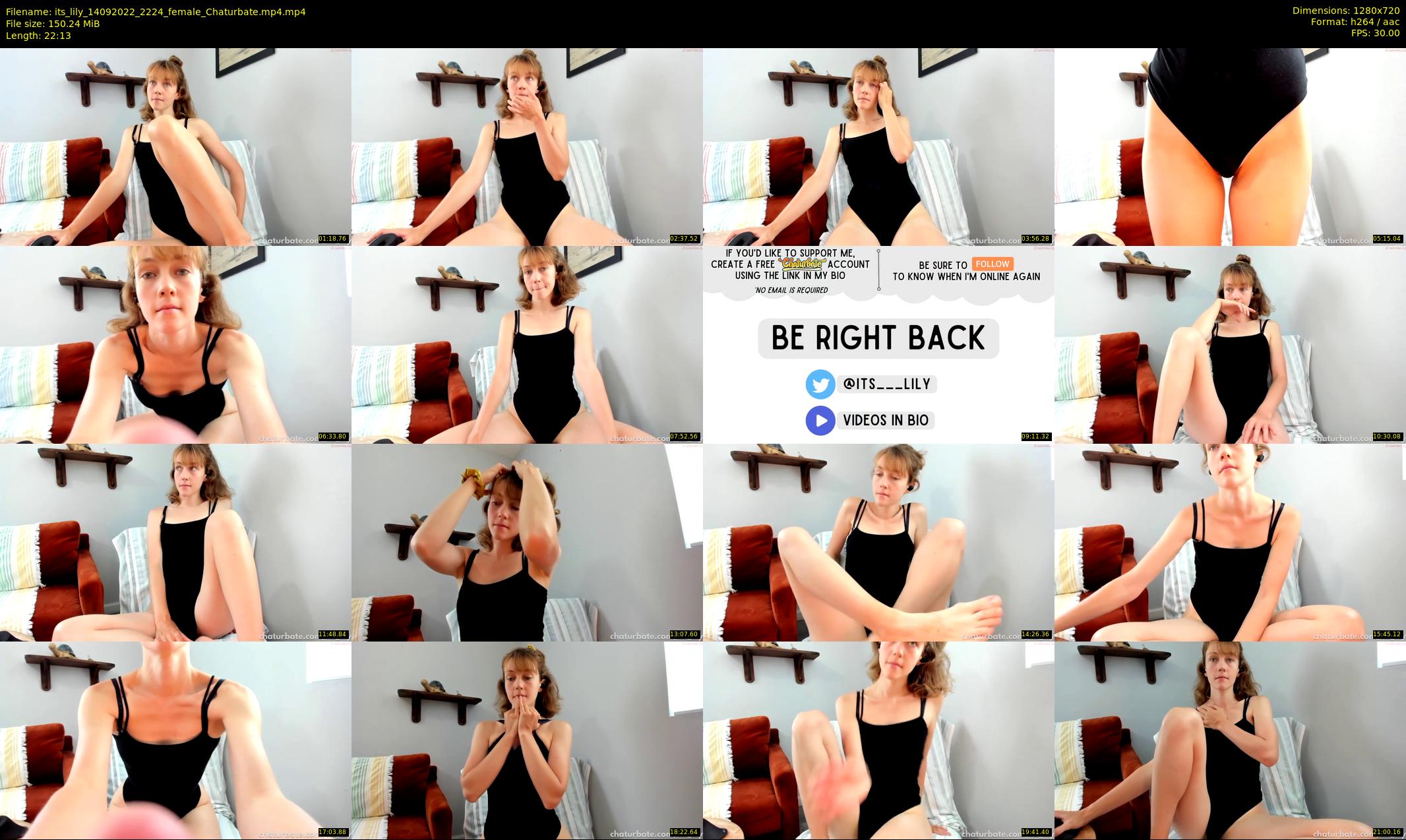its_lily — 23 minute Chaturbate female cam show recording, 720p, Sep 14, 2022