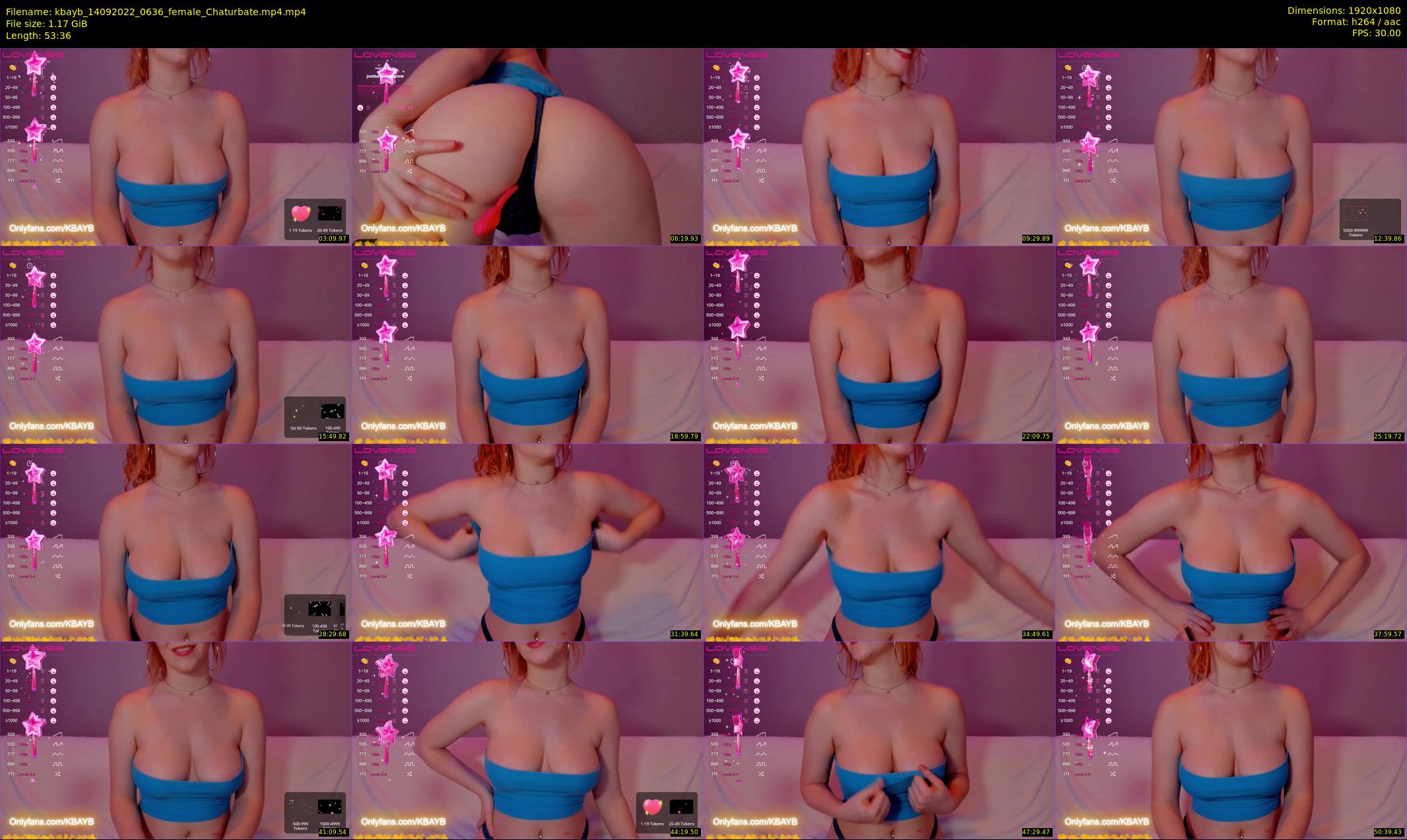 kbayb — 54 minute Chaturbate female cam show recording, 1080p, Sep 14, 2022